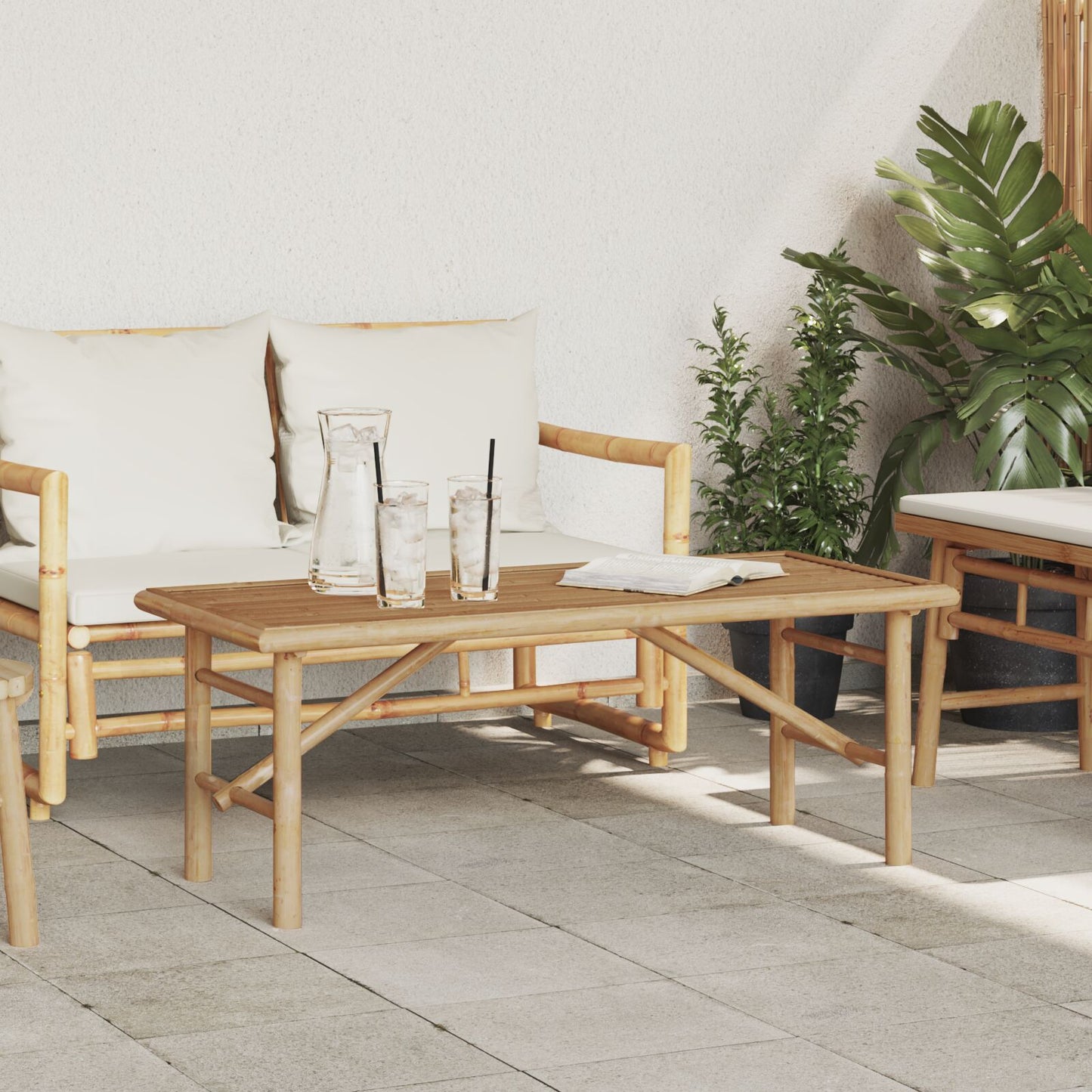Couchtisch 110x50x43 cm Bambus