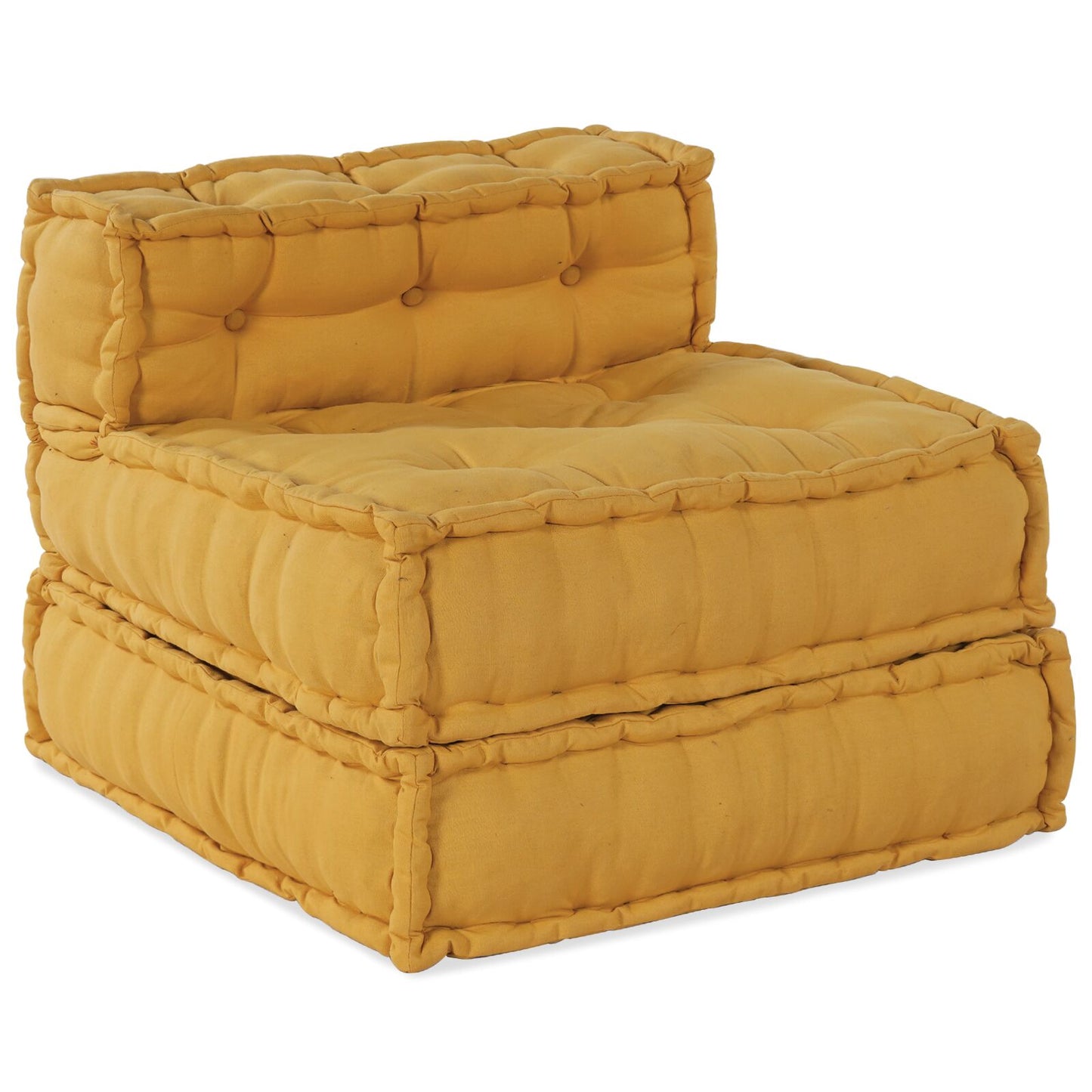 Modulare Poufs 4er Set Gelber Stoff