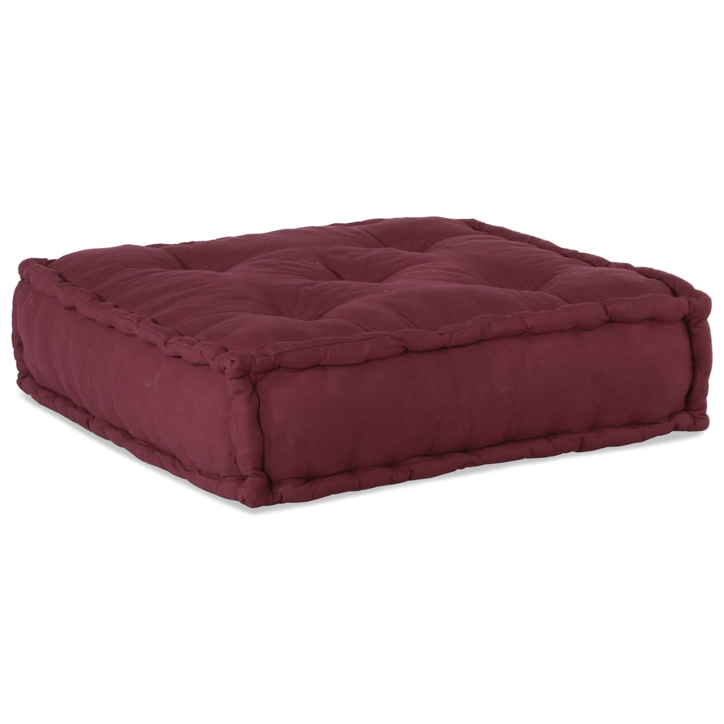 Modulare Poufs 4er Set in Burgunderrot