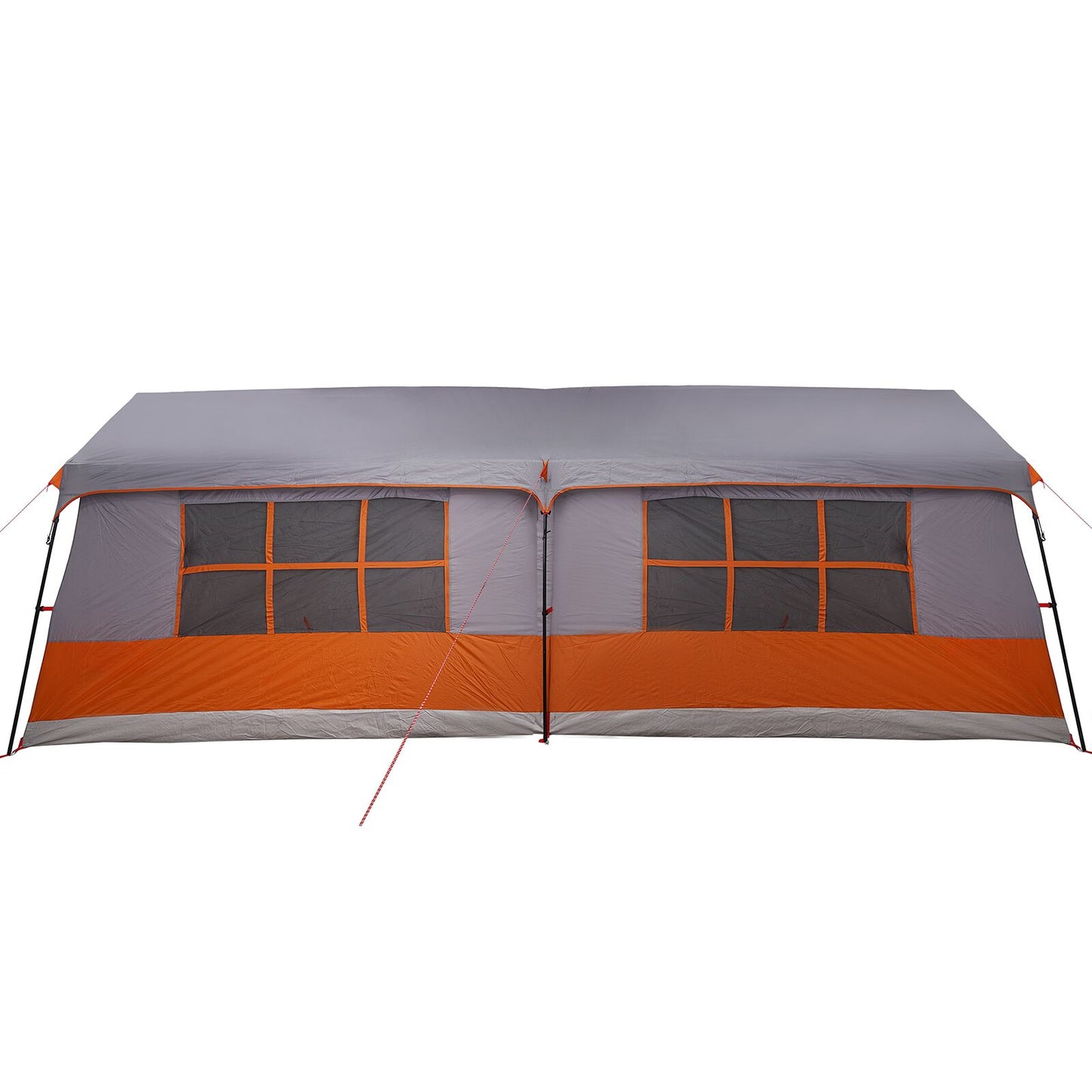 Campingzelt mit Fenstern Grau und Orange 12-Personen Wasserdicht