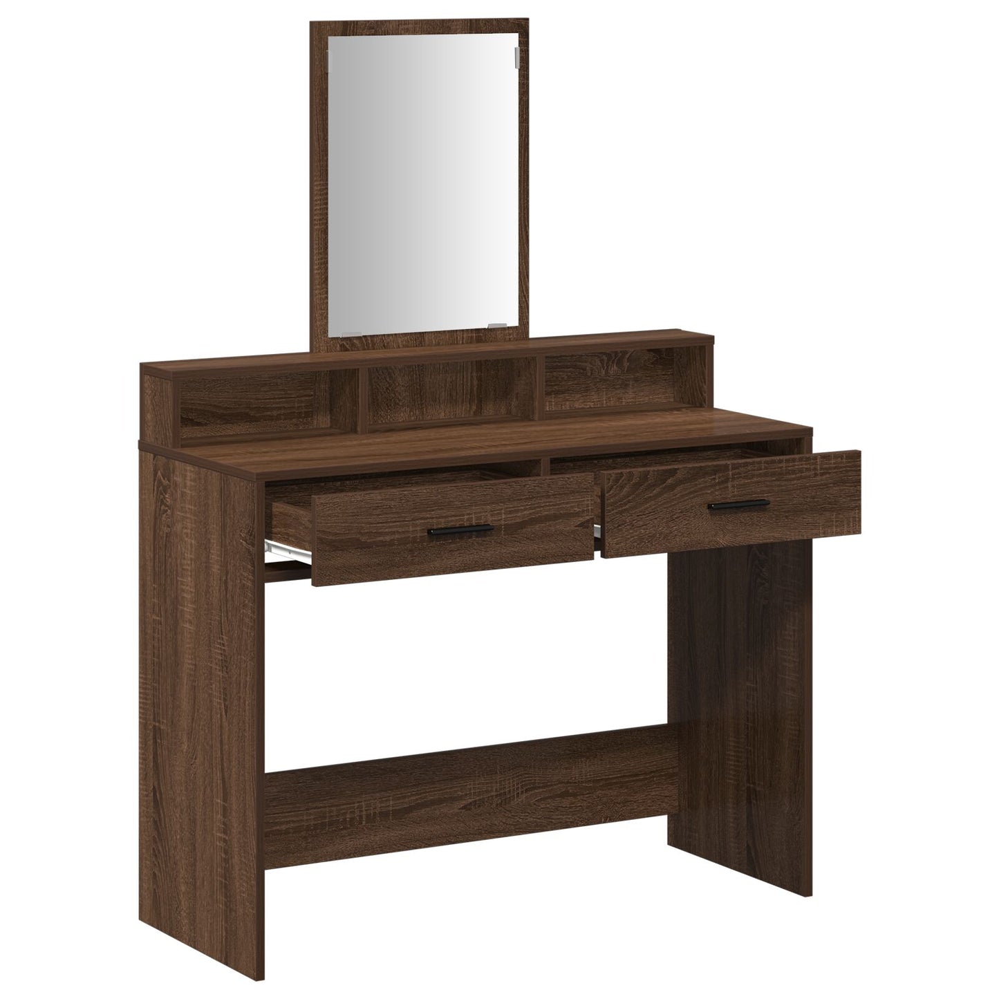 Schminktisch mit Schubladen Braun Eiche 100x41x140 cm