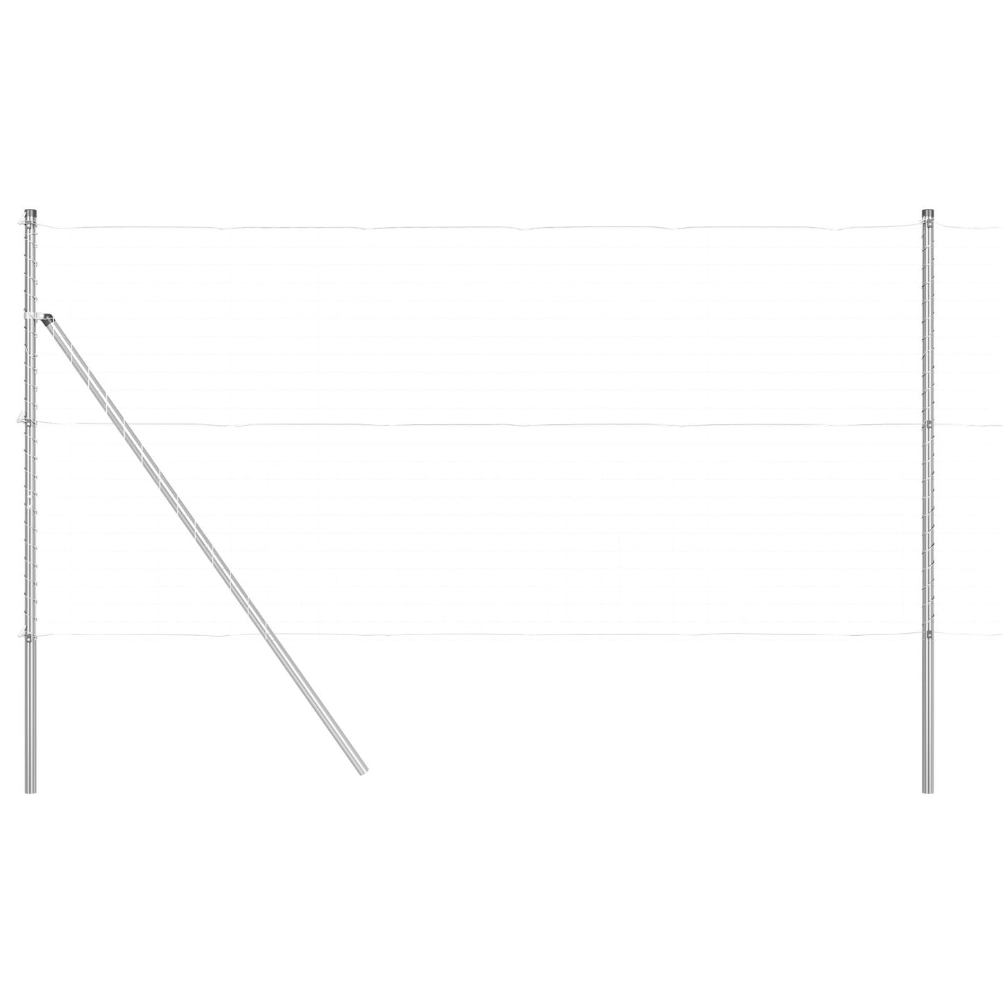 Zaunpfosten 26 Stk Ø32 mm 190 cm Verzinkter Stahl
