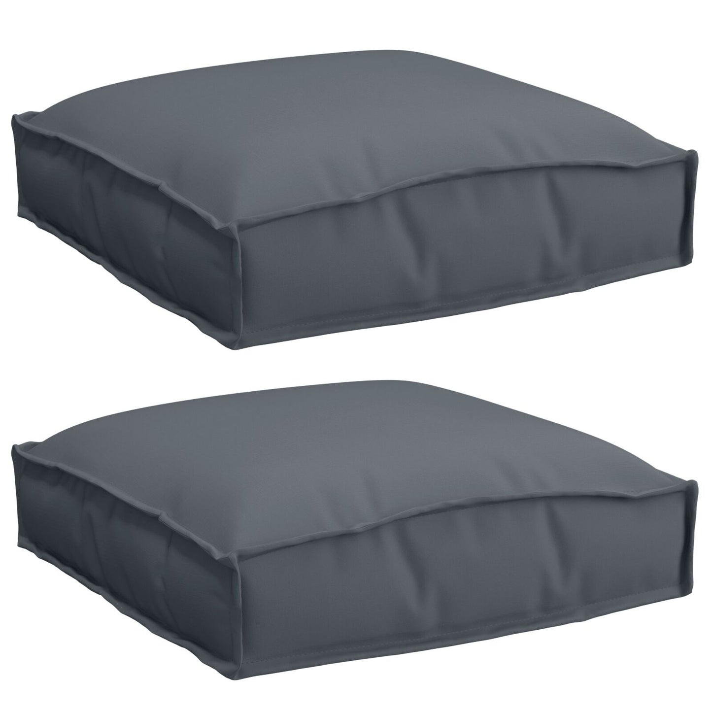 Palettenkissen für Sitz 2 Stk Anthrazit 40x40x8 cm Oxford Stoff