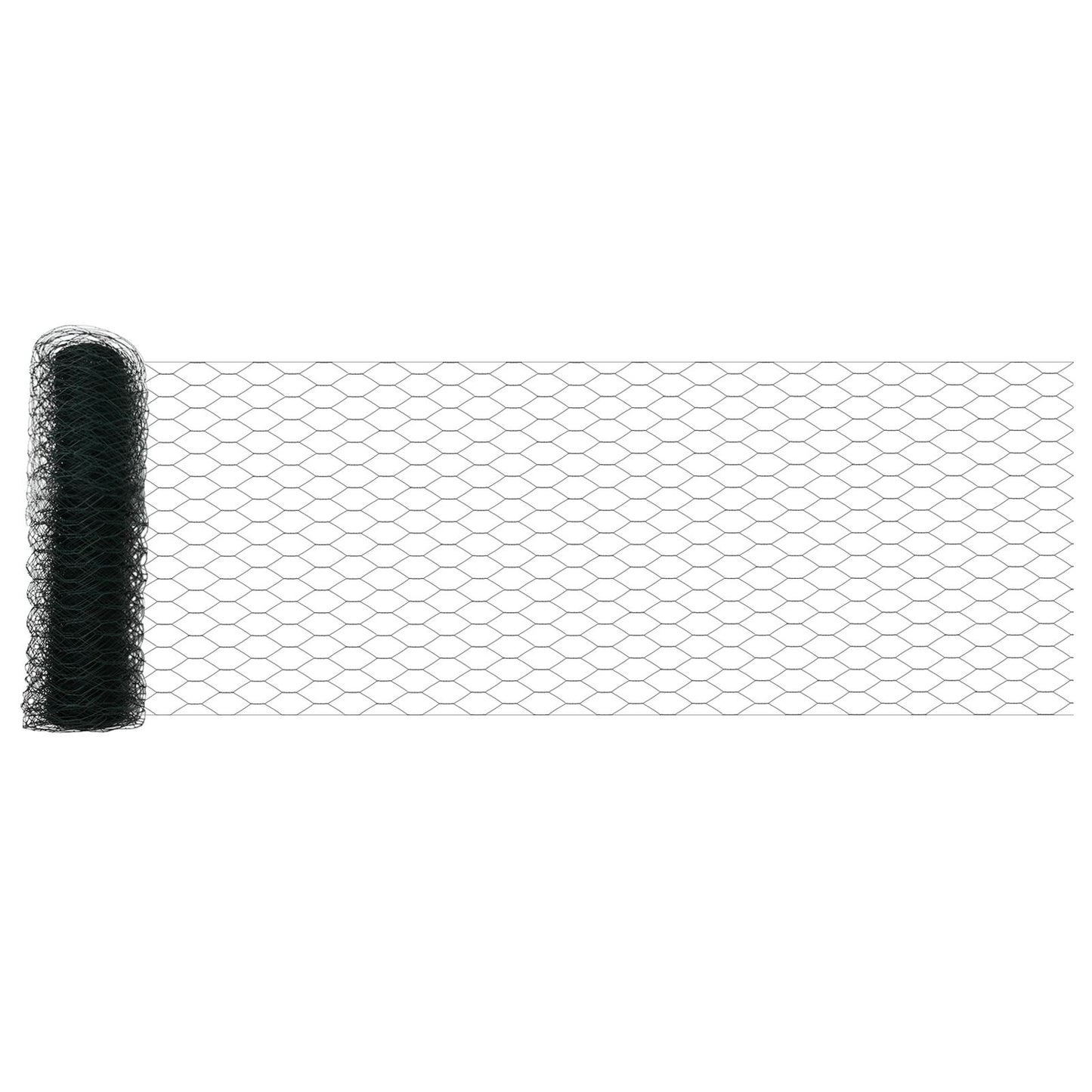 Zaunpfosten 11 Stück U-Profil Grün 60 cm Stahl, vidaXL Sechseckzaun Grün 0,6 x 50 m Stahl