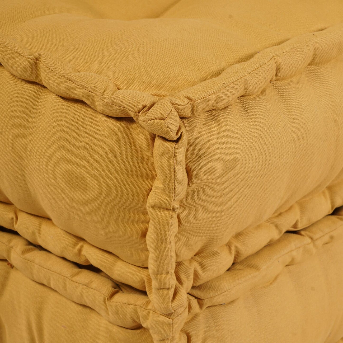 Modulare Poufs 4er Set Gelber Stoff