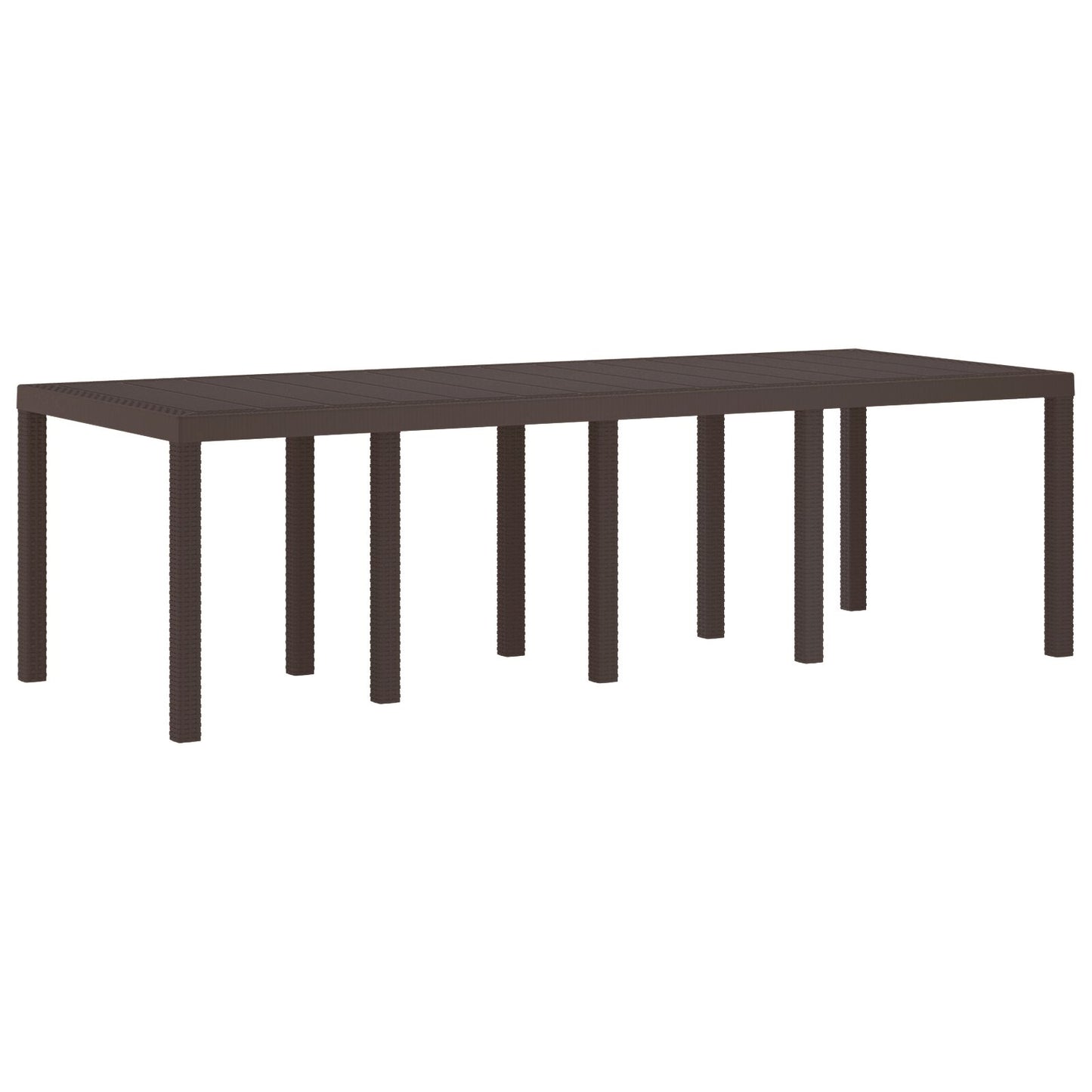 9 Teile Garten Essgruppe mit Kissen Braun Poly-Rattan