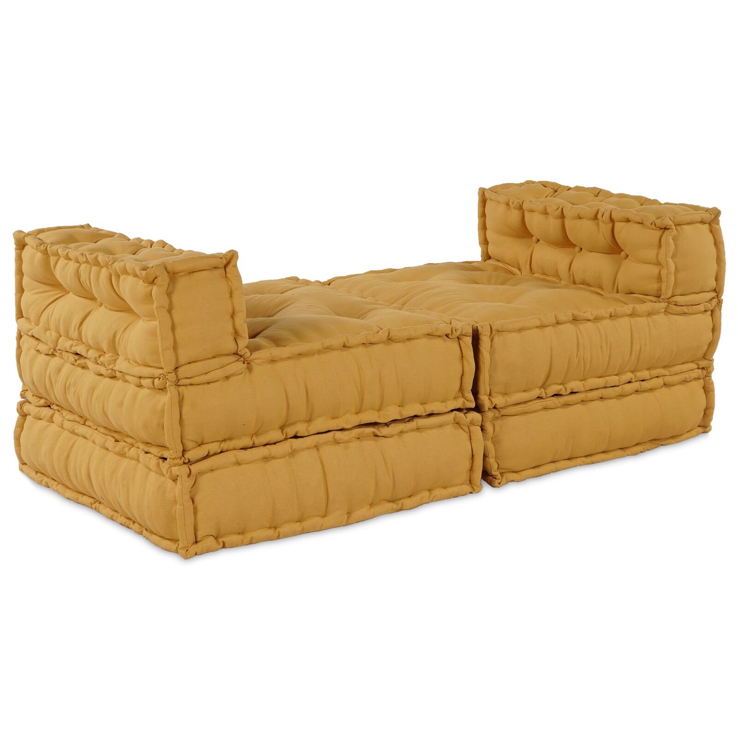 Modulare Poufs 4er Set Gelber Stoff