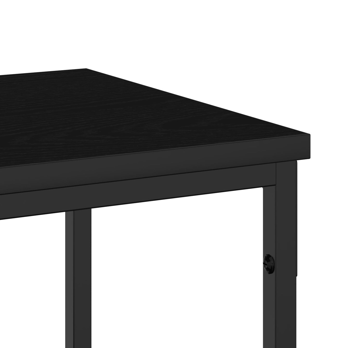 Konsolentisch Schwarz Eiche 200x30x75 cm aus Spanplatte und Stahl