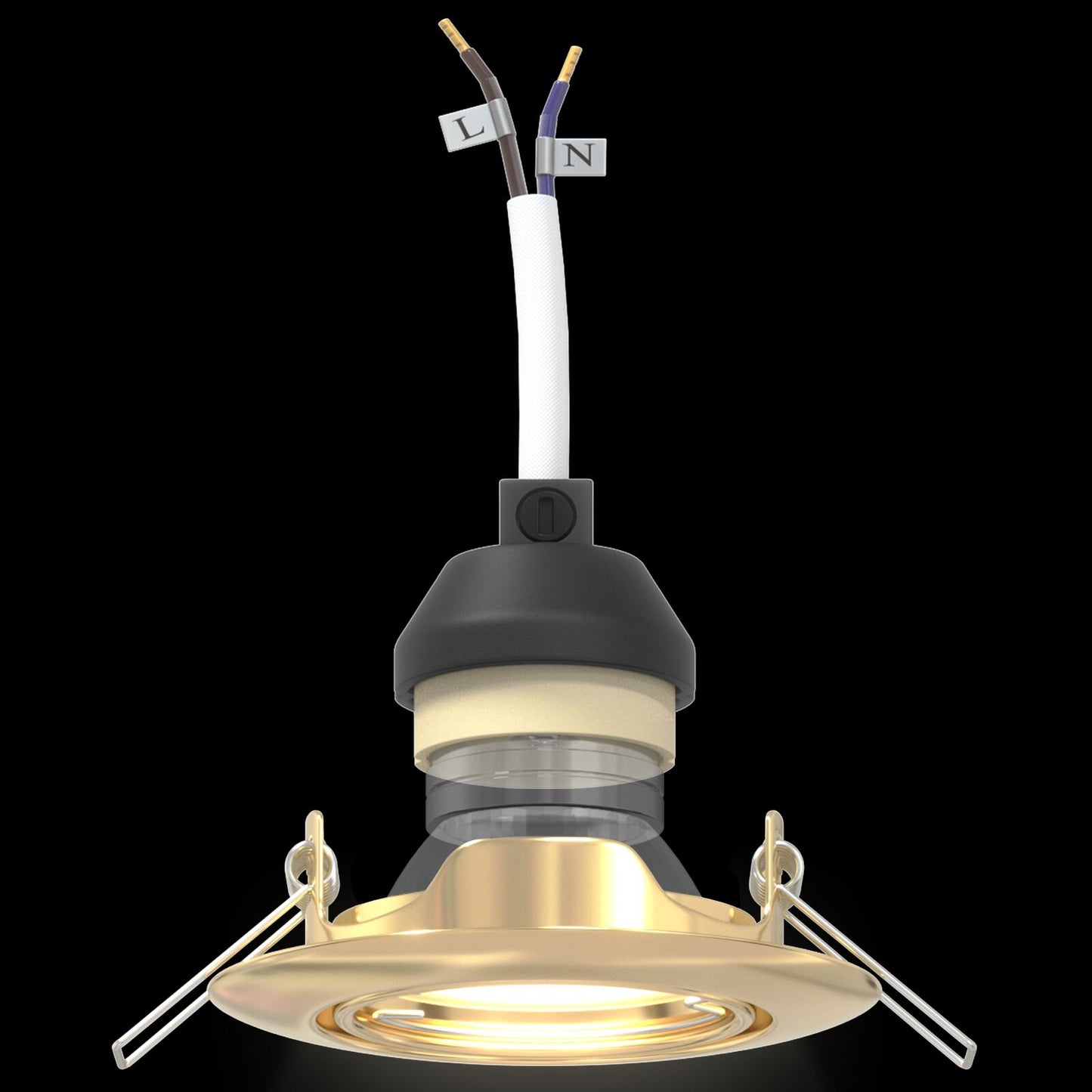 Lampen Set von 12 Gold Metall, Kunststoff 9 cm Leichtes Gewicht
