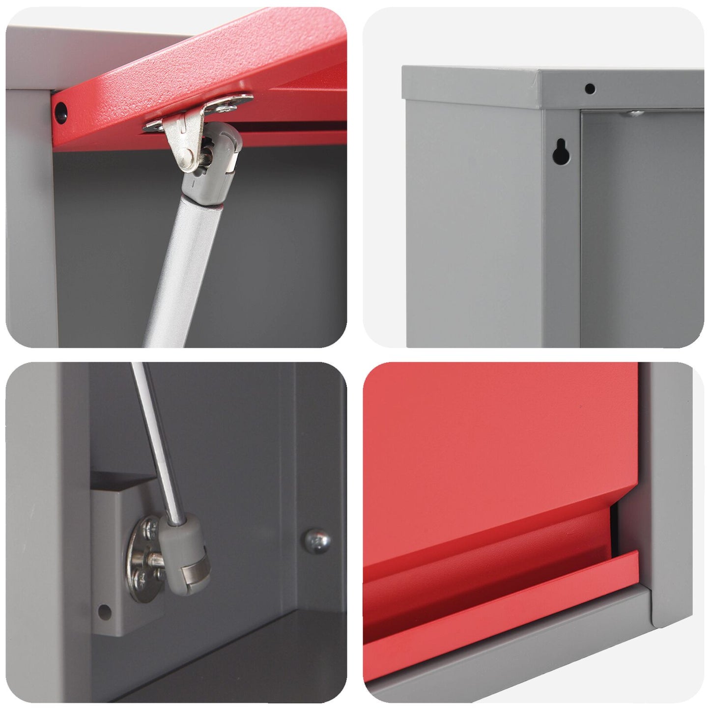 8-teiliges Werkbank-Set aus rotem Stahl