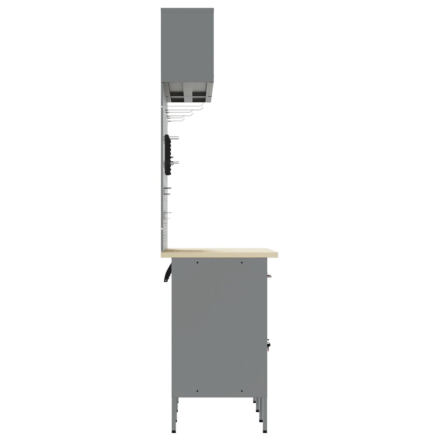 8-teiliges Werkbank-Set aus rotem Stahl