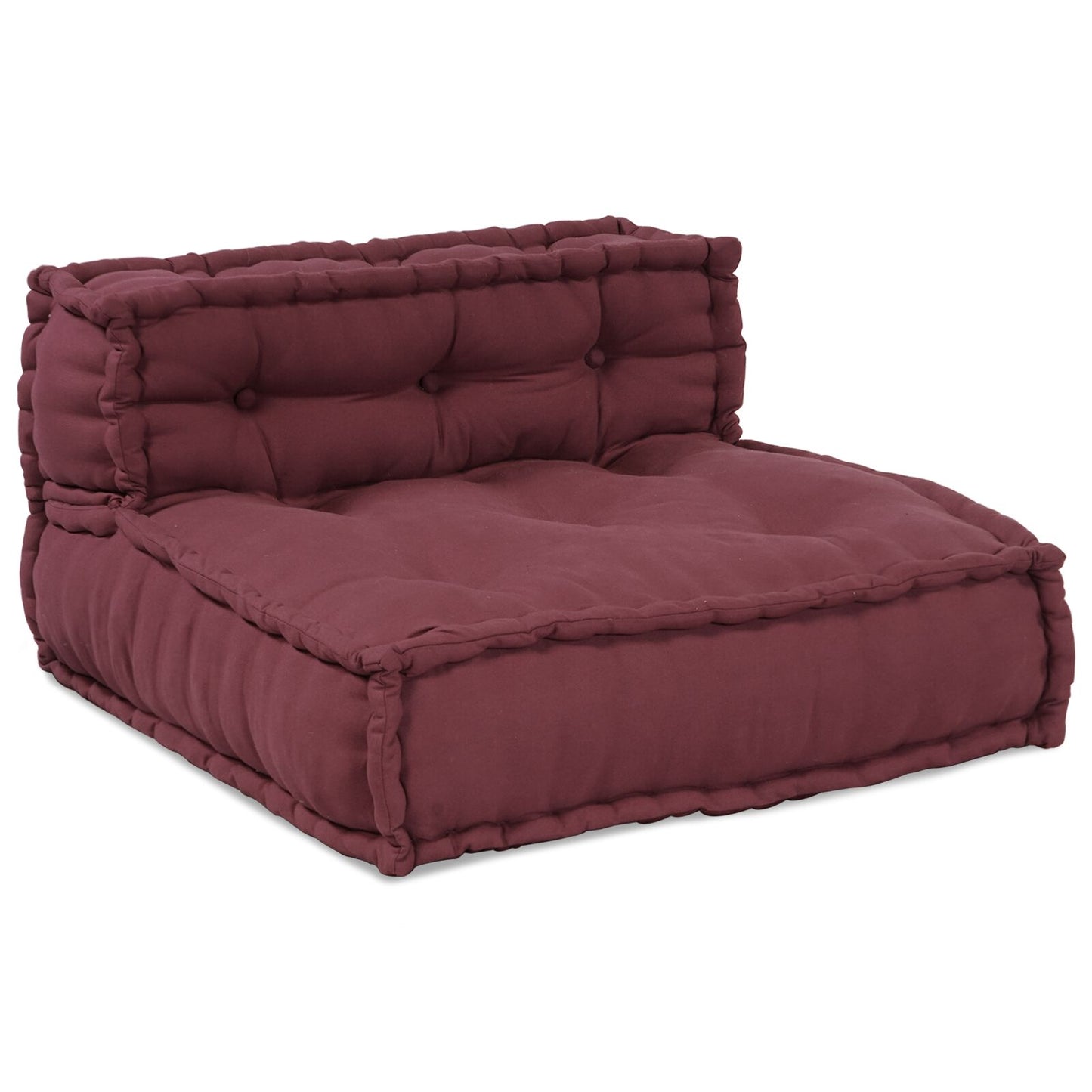 Modulare Poufs 4er Set in Burgunderrot