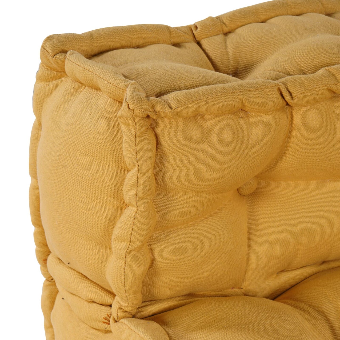 Modulare Poufs 4er Set Gelber Stoff