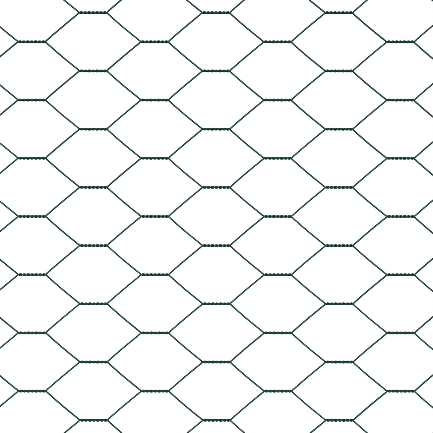 Zaunpfosten 11 Stück U-Profil Grün 60 cm Stahl, vidaXL Sechseckzaun Grün 0,6 x 50 m Stahl