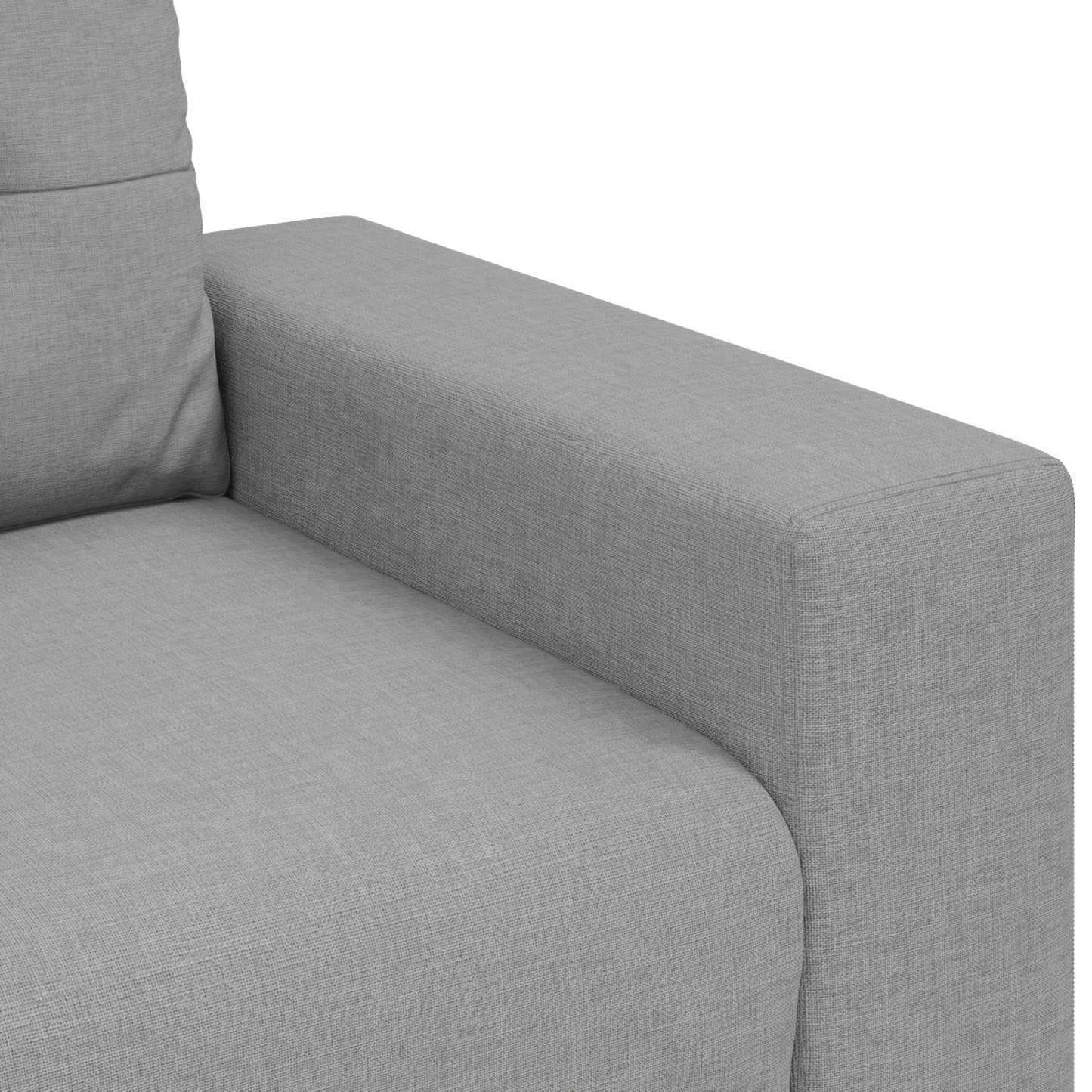 Sofa Set mit Kissen mit Kissen Grau Stoff