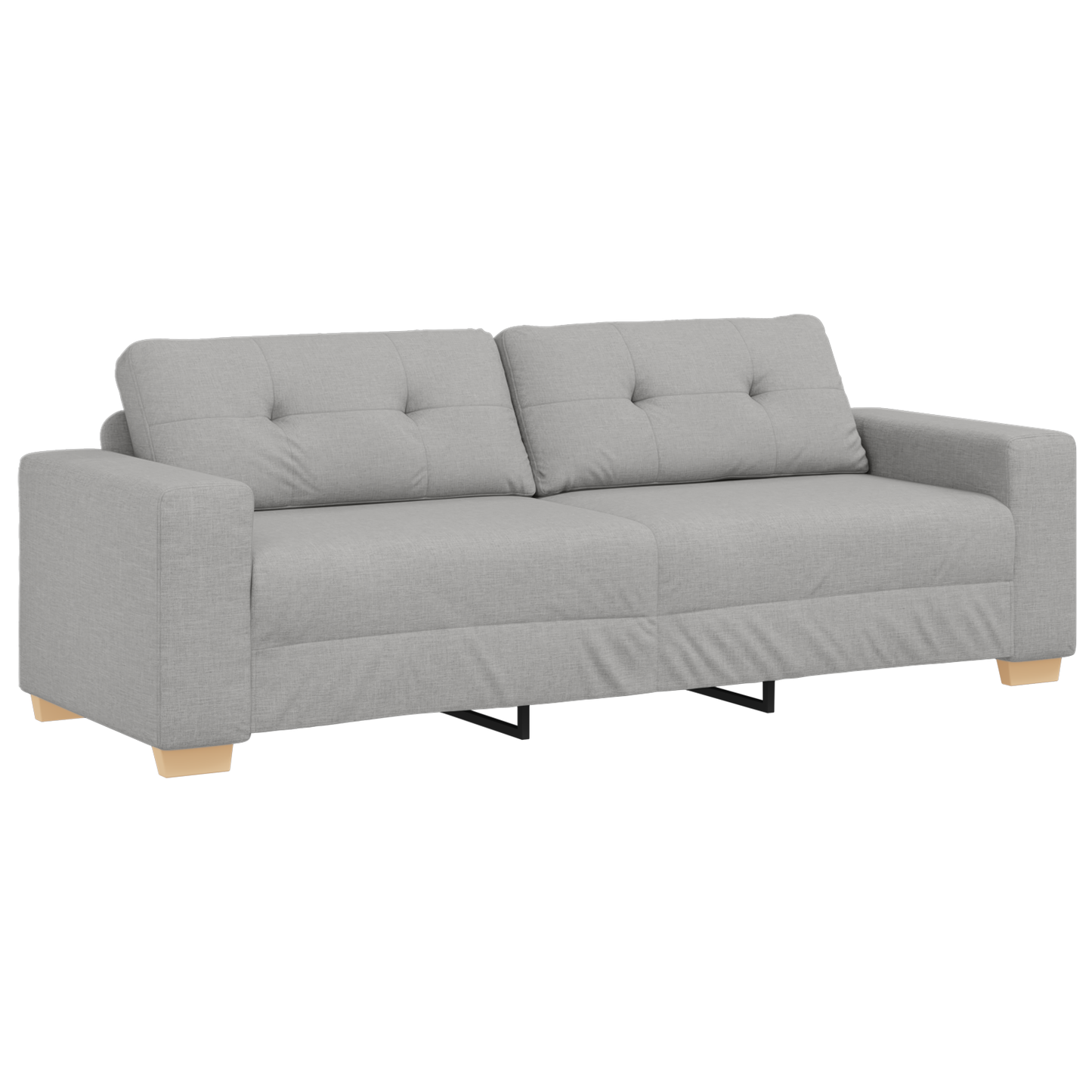 Sofa Set mit Kissen mit Kissen Grau Stoff
