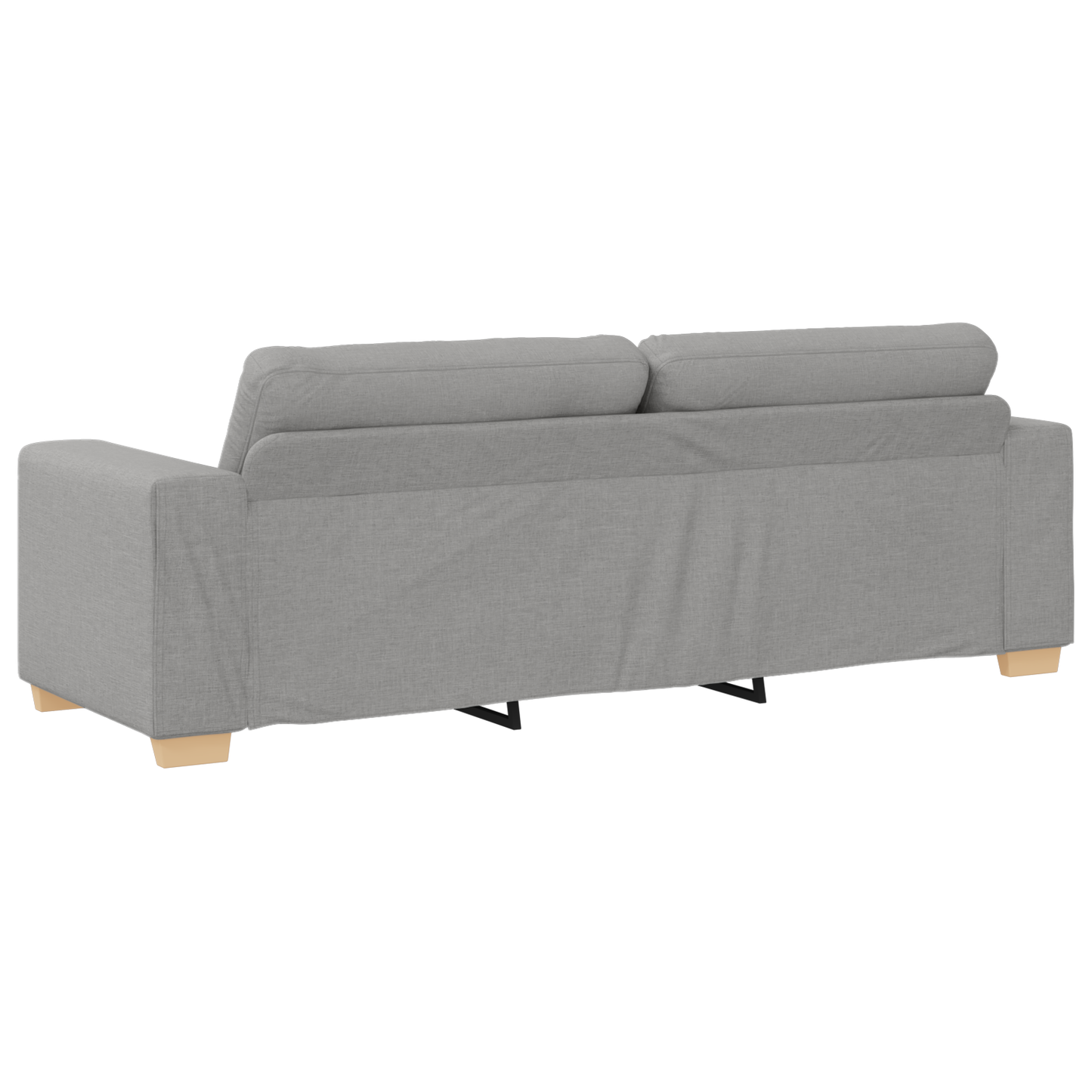 Sofa Set mit Kissen mit Kissen Grau Stoff