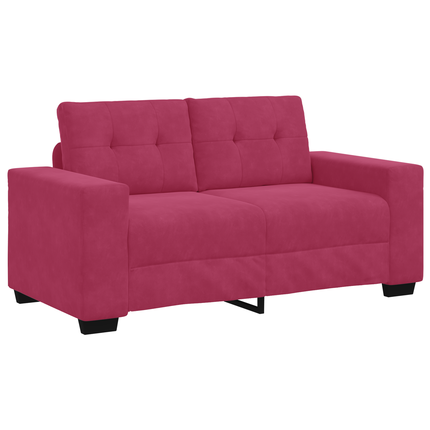 Sofa Set mit Kissen 3 pcs Weinrot 221 x 78 x 80 cm Samt