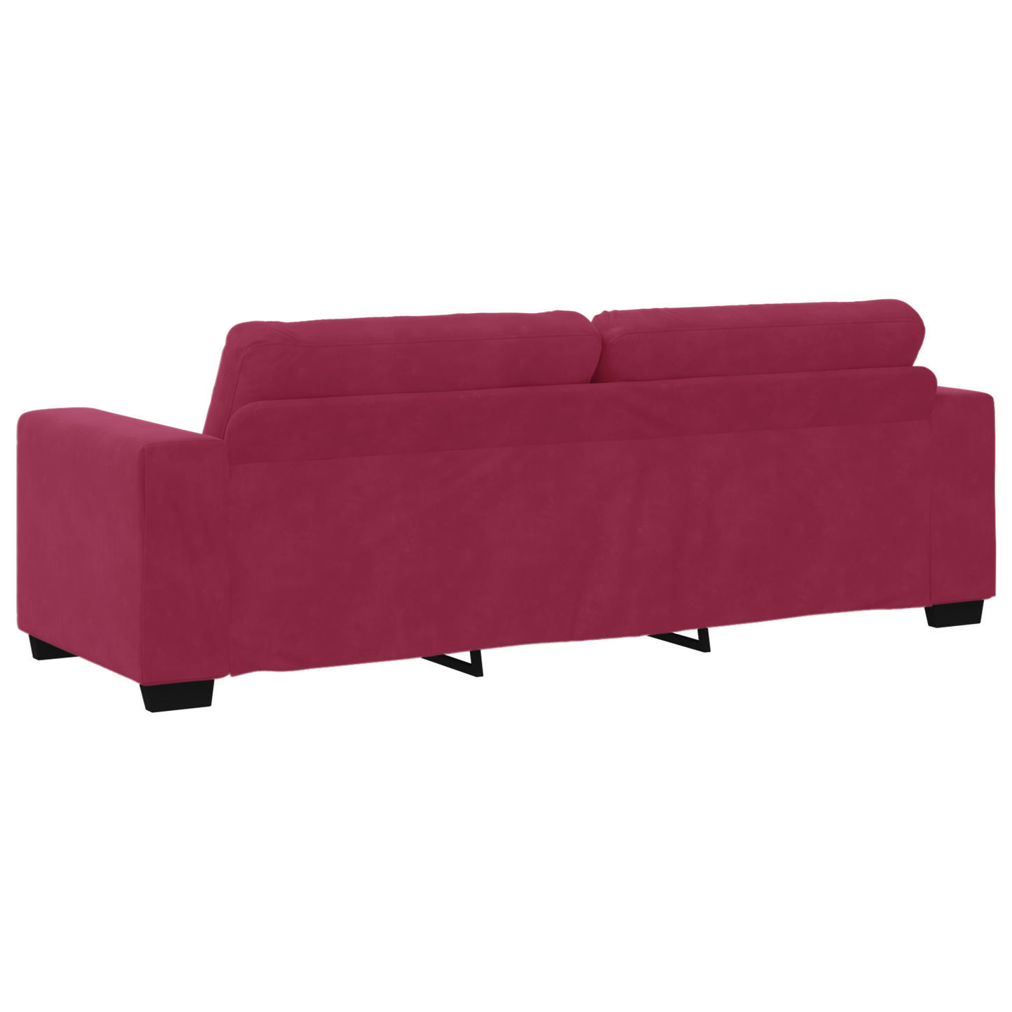 Sofa Set mit Kissen 3 pcs Weinrot 221 x 78 x 80 cm Samt