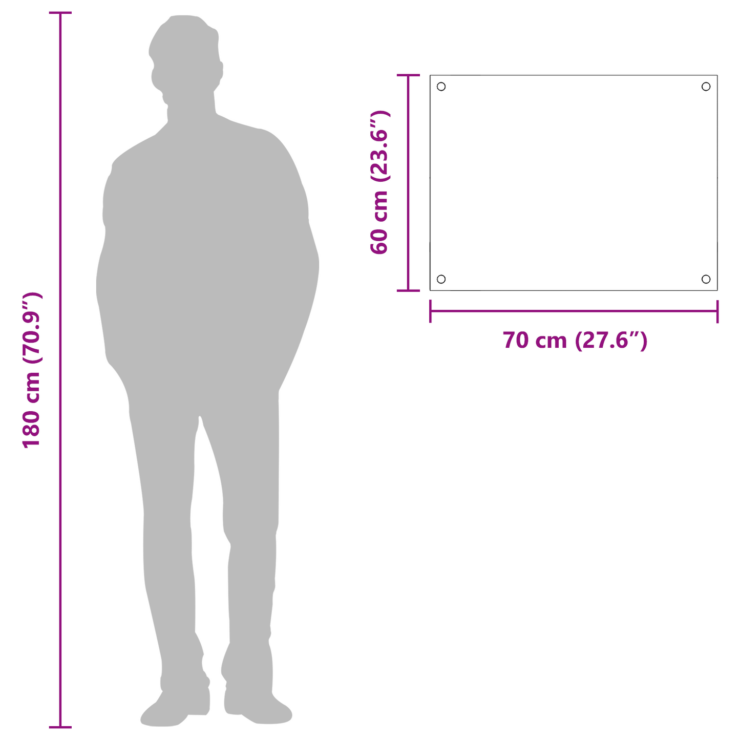 Küchenrückwand Gelb 70 x 60 x 0.6 cm Einscheibensicherheitsglas