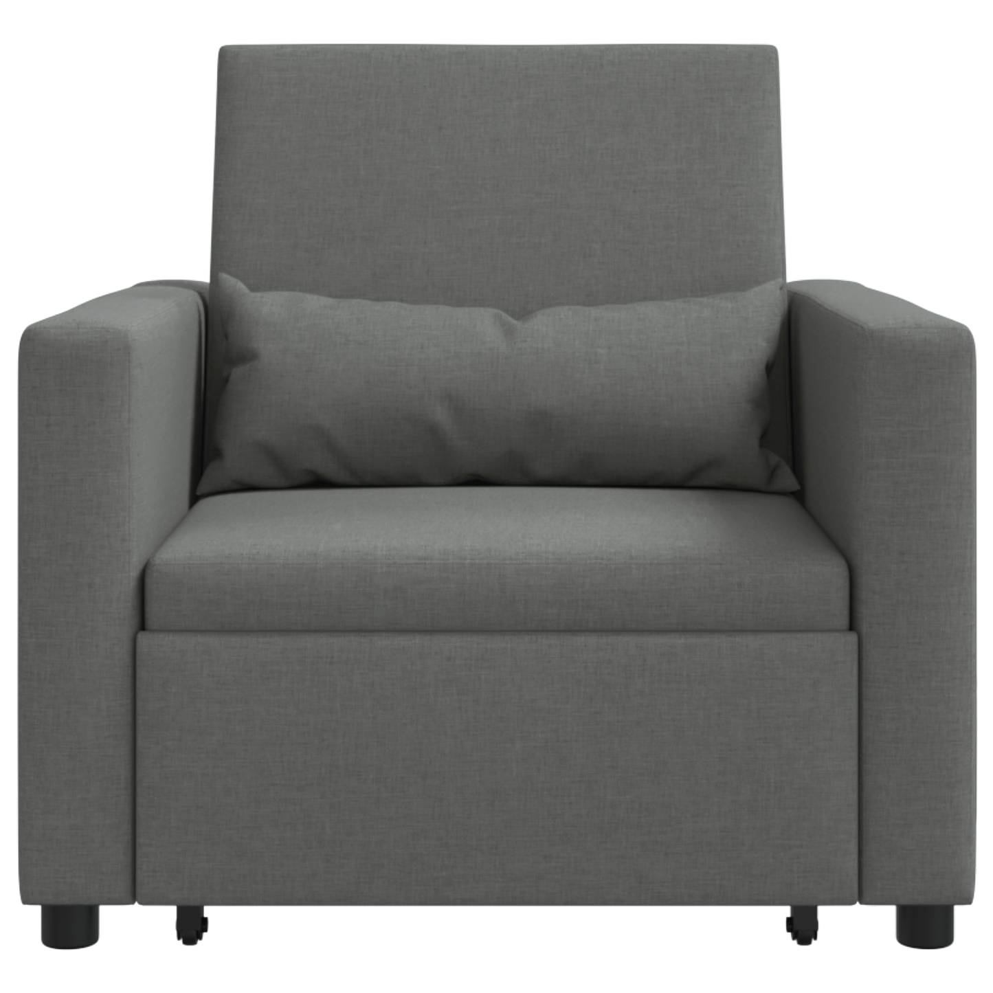 3-in-1 Einzelsofabett umwandelbar Dunkelgrau Stoff