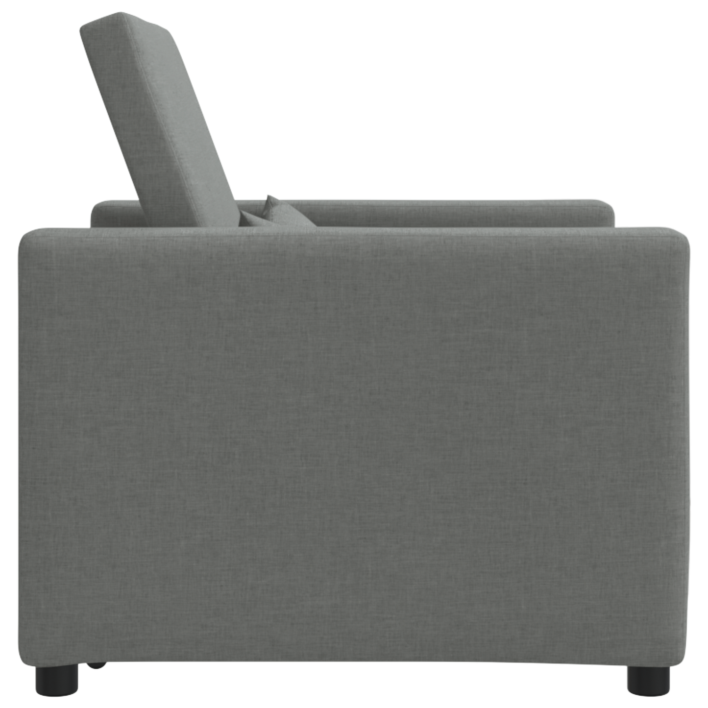 3-in-1 Einzelsofabett umwandelbar Dunkelgrau Stoff