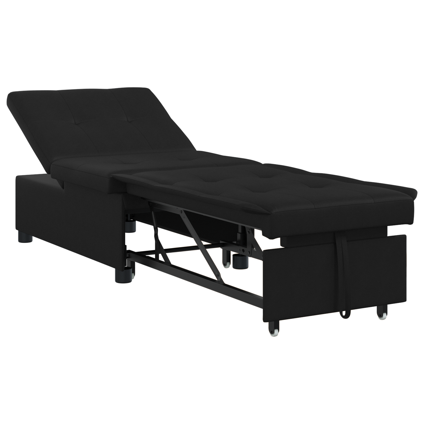 Schlafsofa mit Kissen Schwarz 67 x 194 x 82 cm Sperrholz