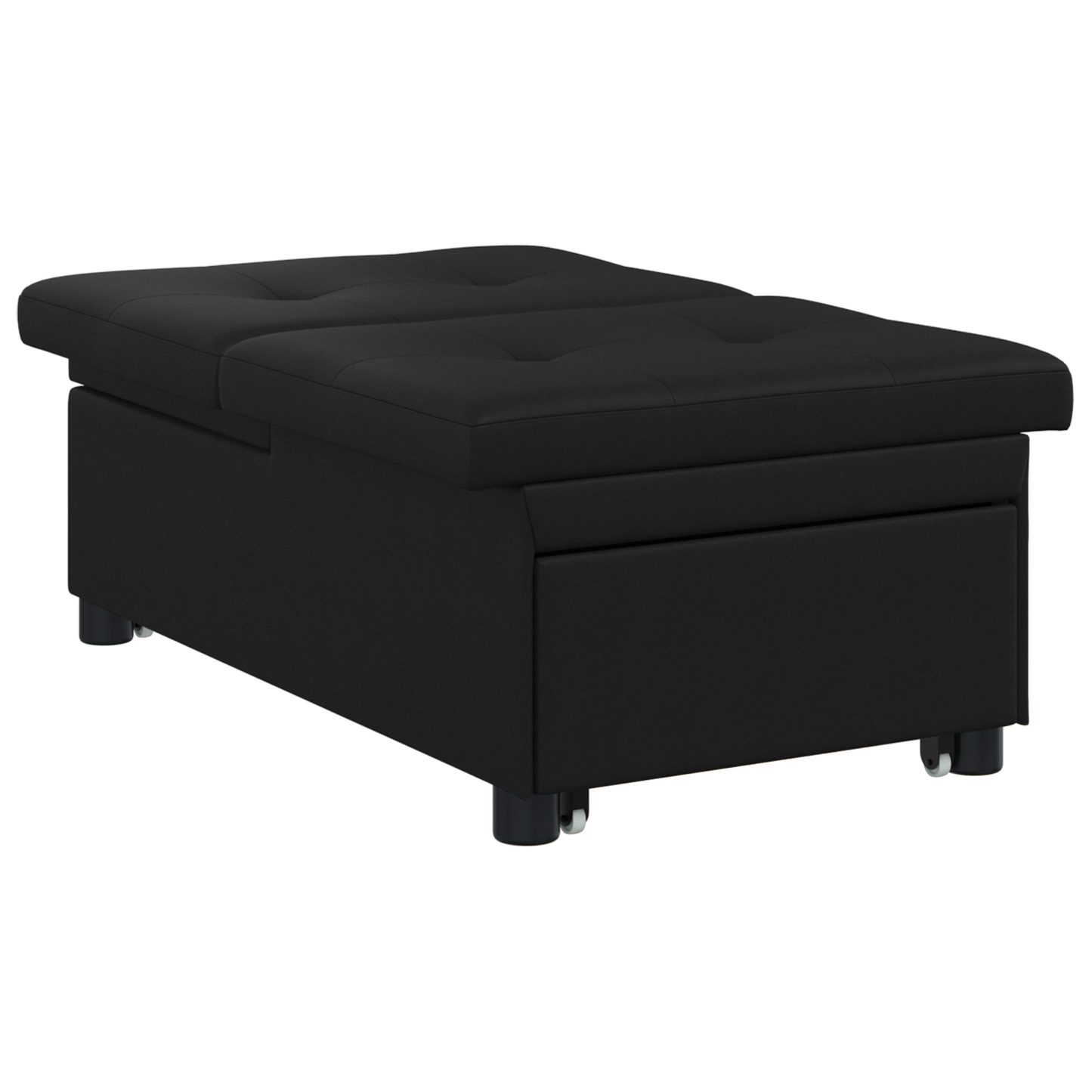 Schlafsofa mit Kissen Schwarz 67 x 194 x 82 cm Sperrholz