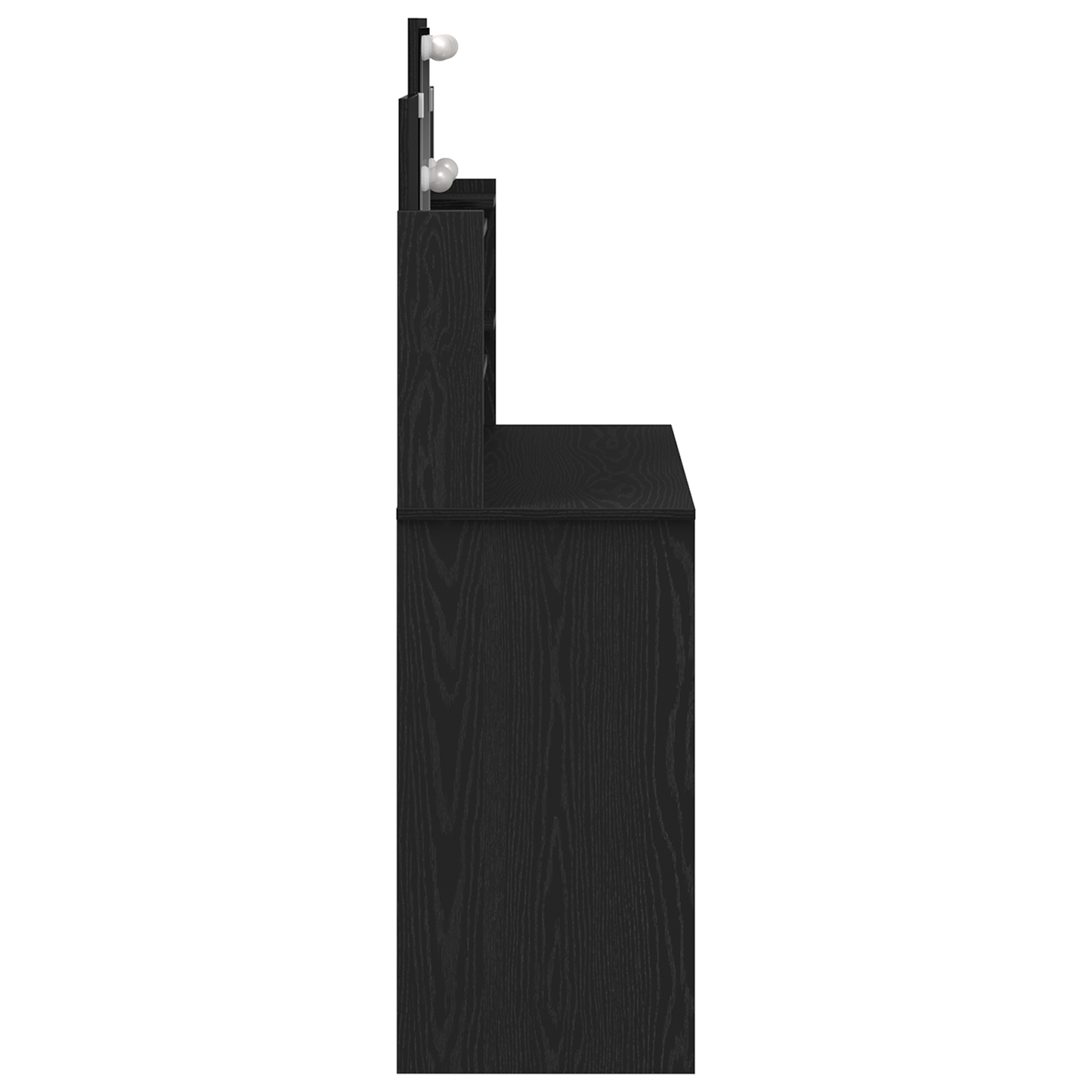 Schminktisch mit Regal Schwarz Eichen-Optik 96 x 40 x 142 cm