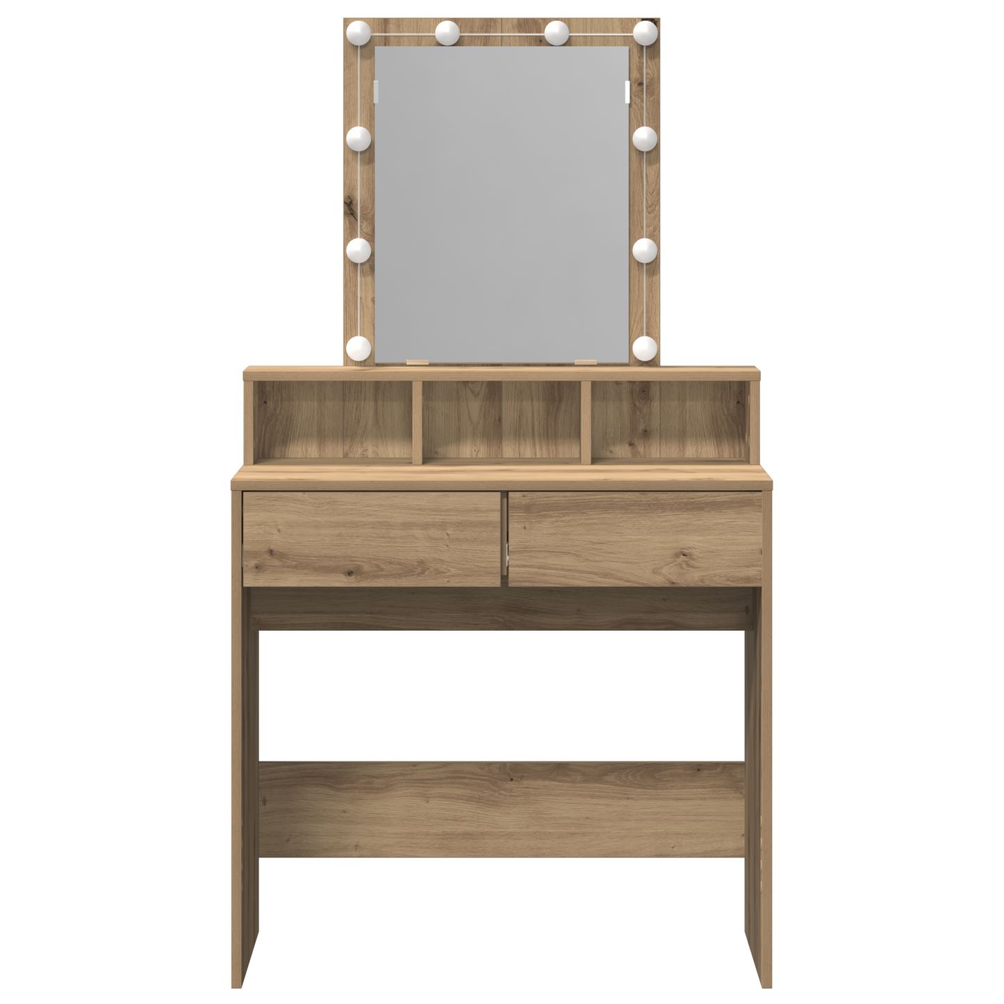 Schminktisch mit Regal Eiche handwerklich 80 x 41 x 144,5 cm