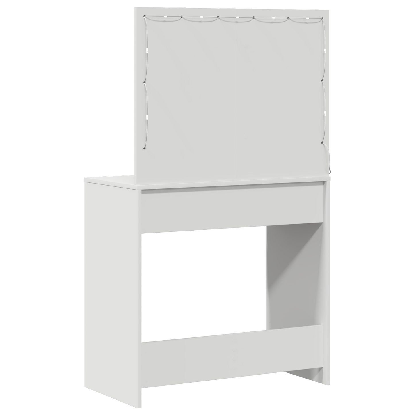 Schminktisch mit Speicher Weiß 78,5 x 41 x 135 cm Holzwerkstoff