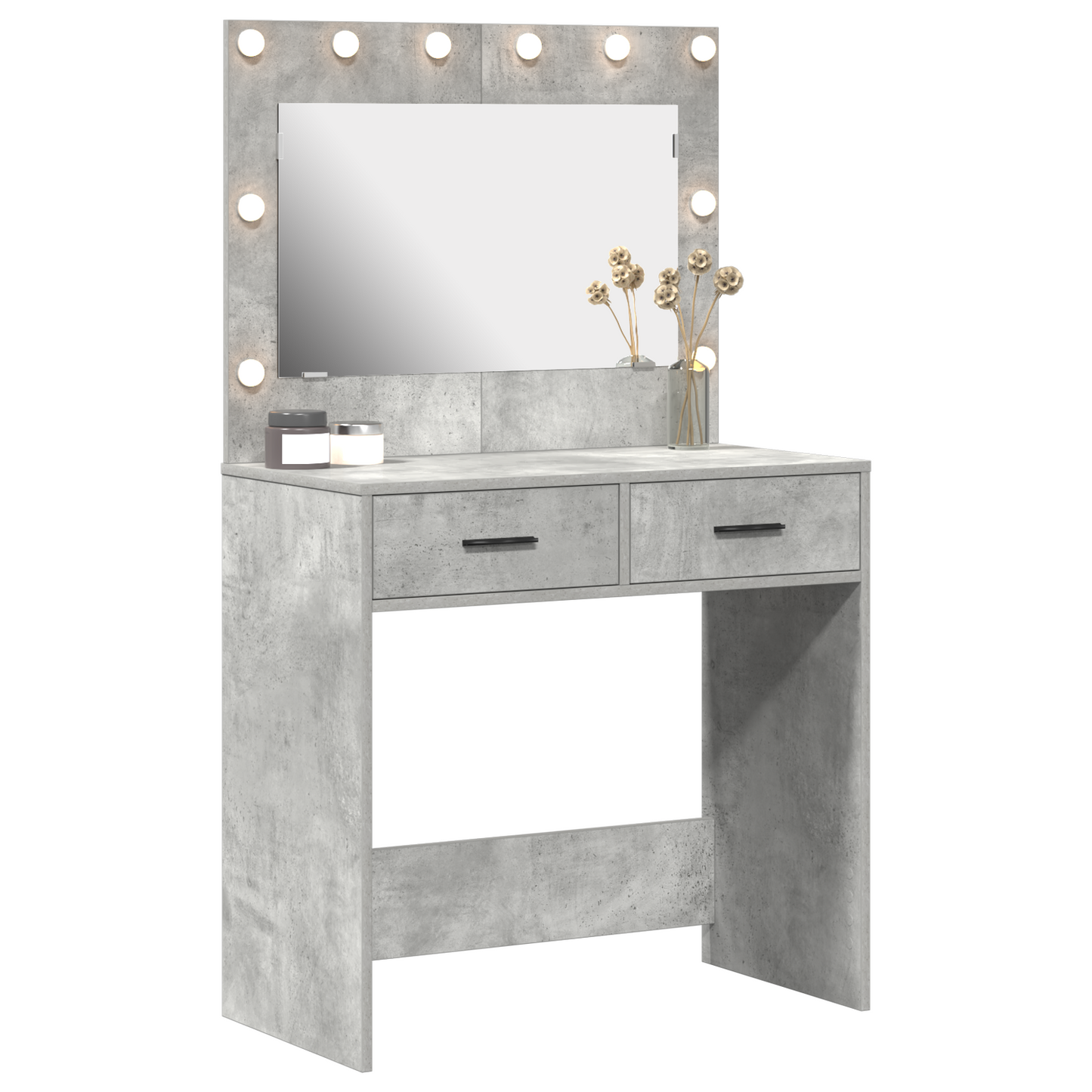 Schminktisch Betongrau 78,5 x 41 x 135 cm Holzwerkstoff