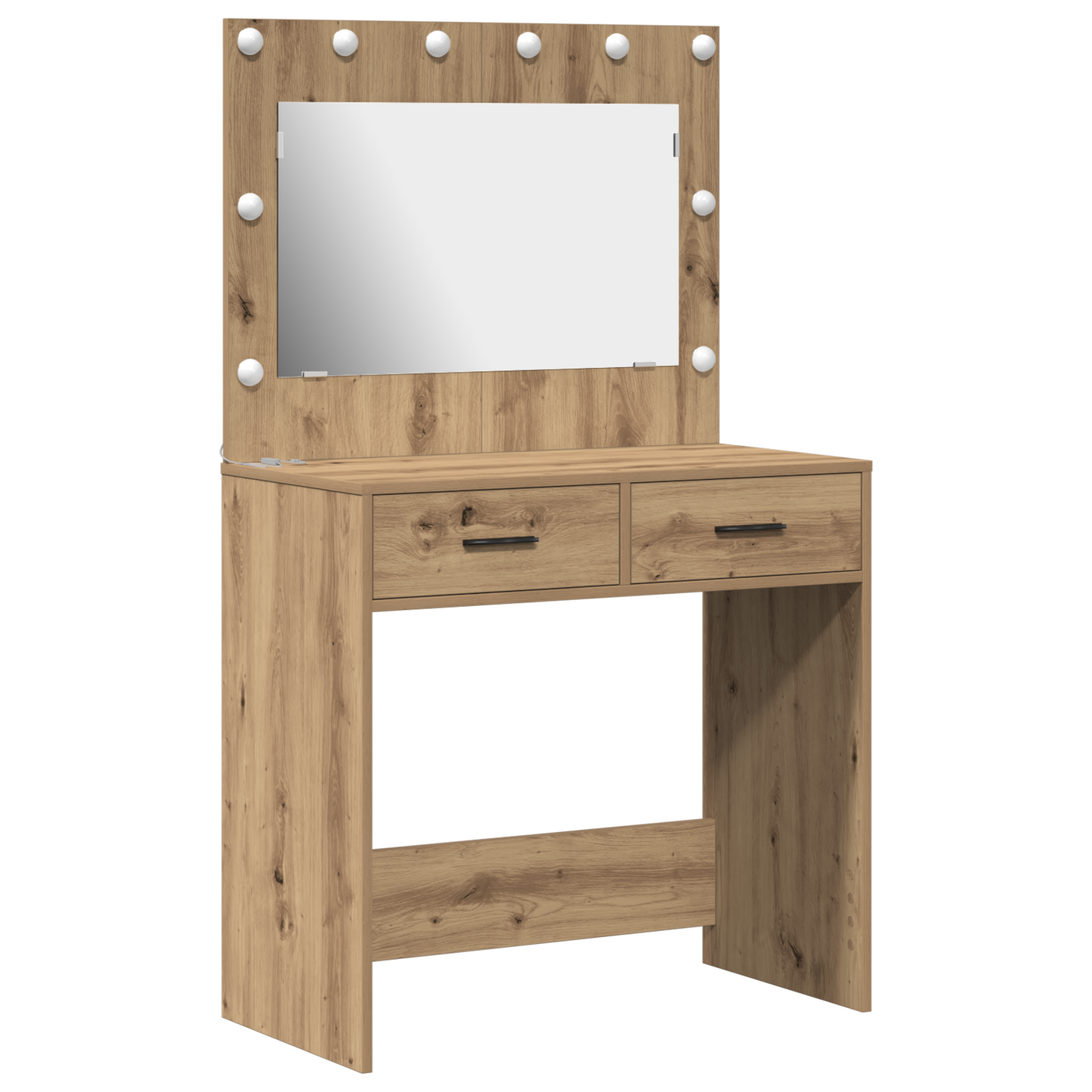 Schminktisch mit Speicher Eiche handwerklich 78,5 x 41 x 135 cm