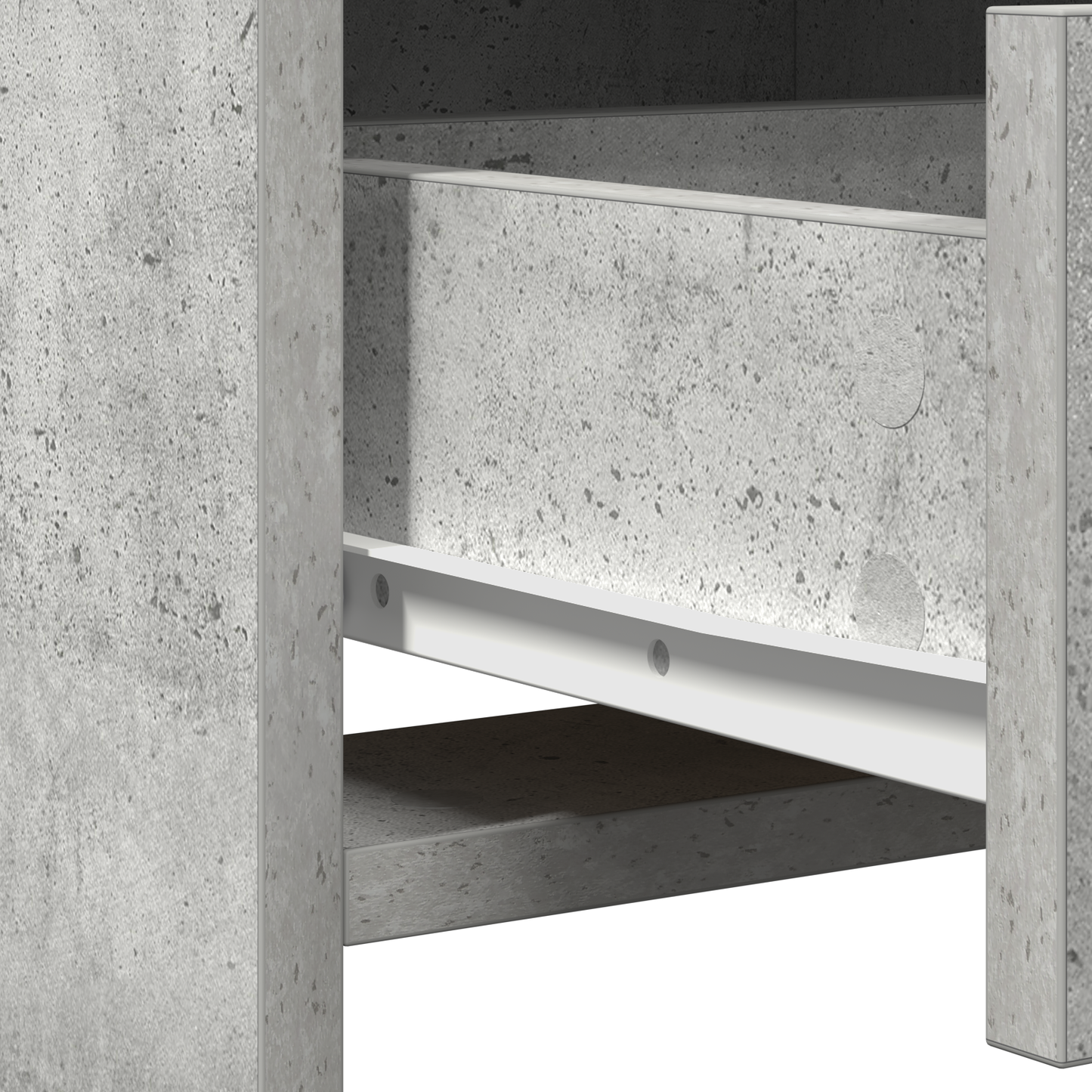 Schminktisch Betongrau 50 x 41 x 135 cm Holzwerkstoff