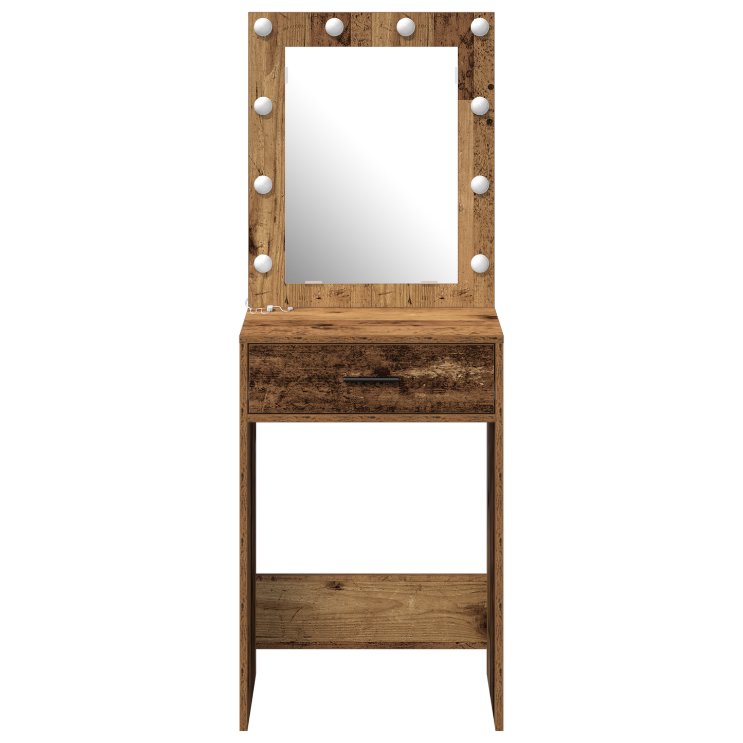 Schminktisch mit Spiegel Altholz 50 x 41 x 135 cm Holzwerkstoff