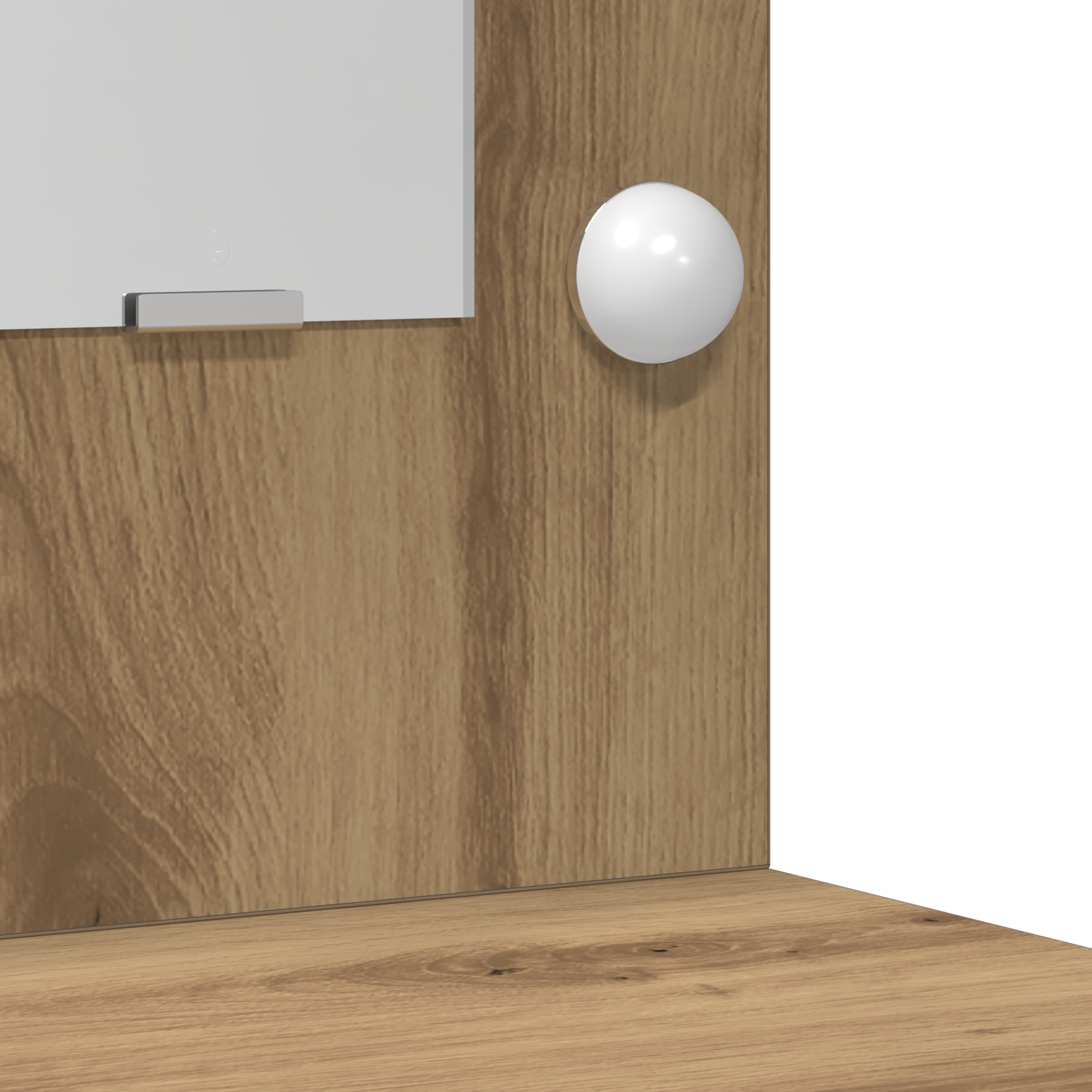 Schminktisch Eiche handwerklich 50 x 41 x 135 cm Holzwerkstoff