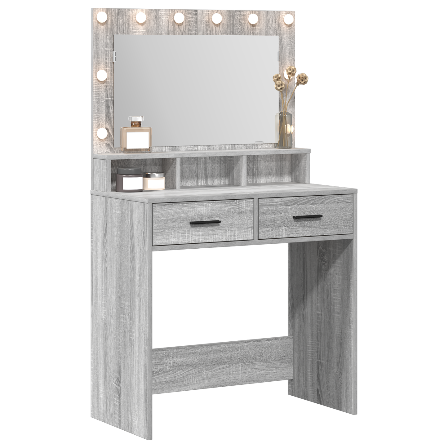Schminktisch Graues Sonoma 79 x 41 x 135 cm Holzwerkstoff