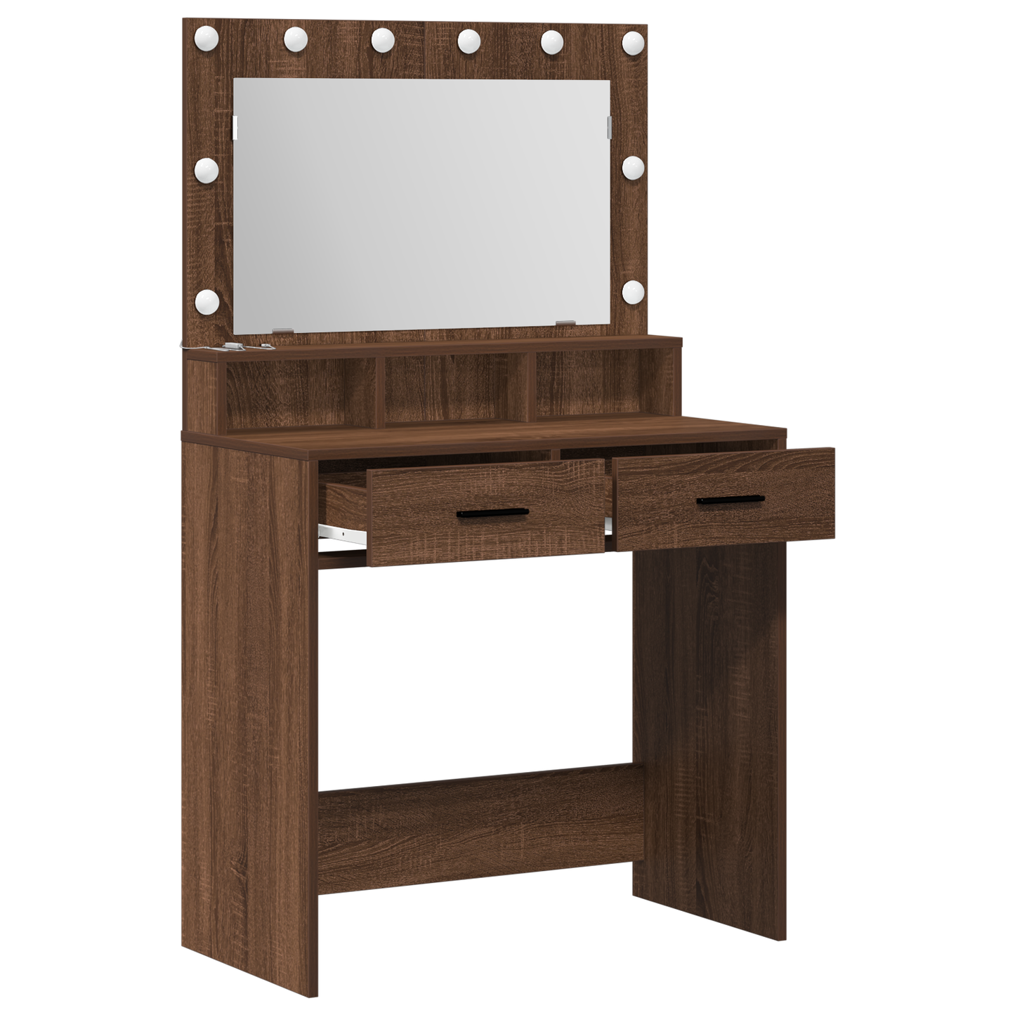 Schminktisch Braun Eichen-Optik 79 x 41 x 135 cm Holzwerkstoff