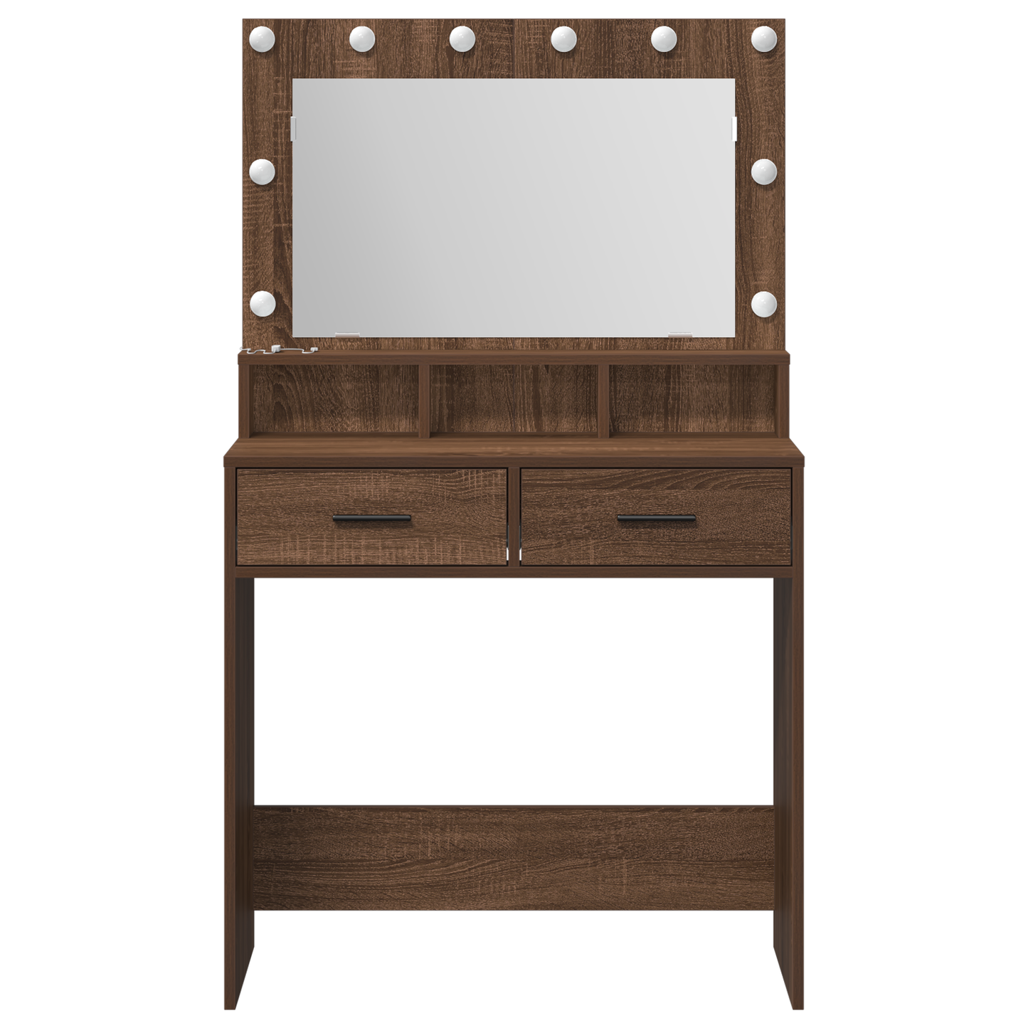 Schminktisch Braun Eichen-Optik 79 x 41 x 135 cm Holzwerkstoff