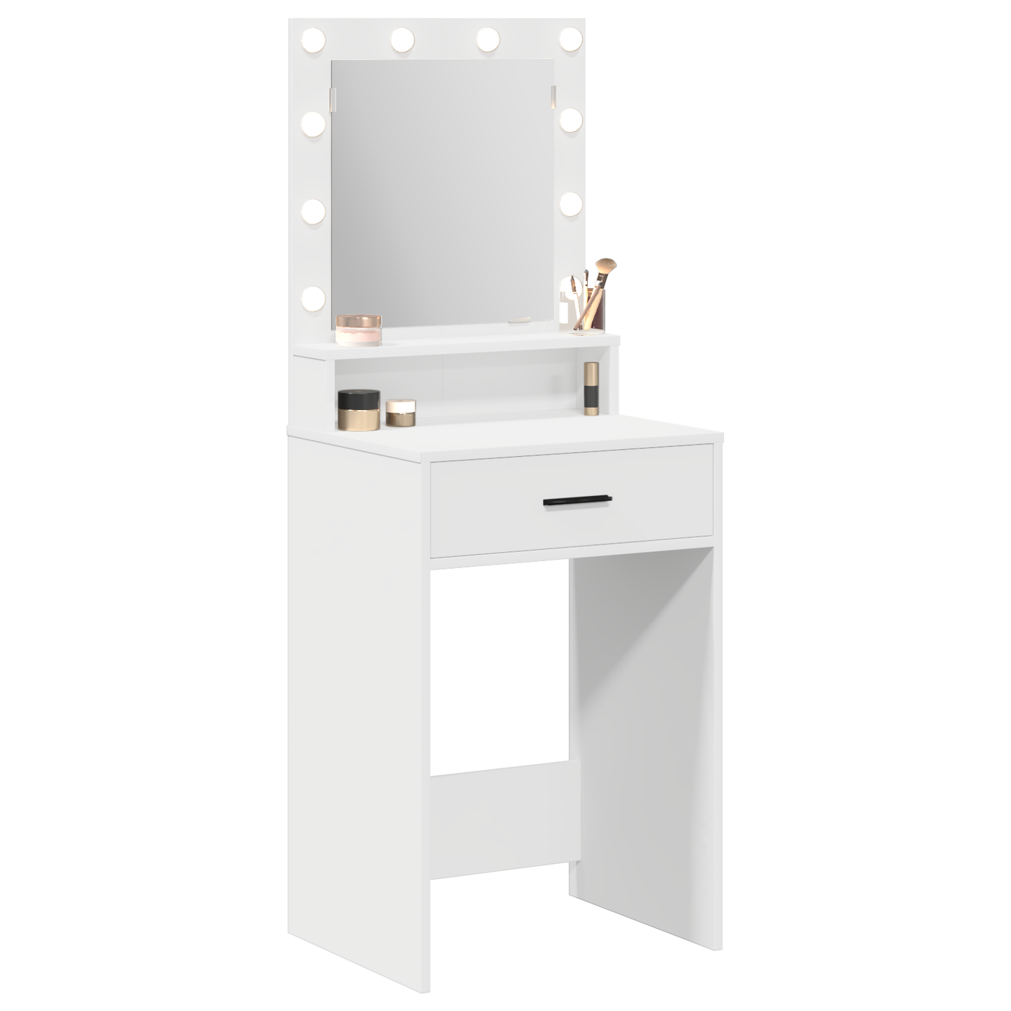 Schminktisch mit Schubladen Weiß 50 x 41 x 135 cm Holzwerkstoff