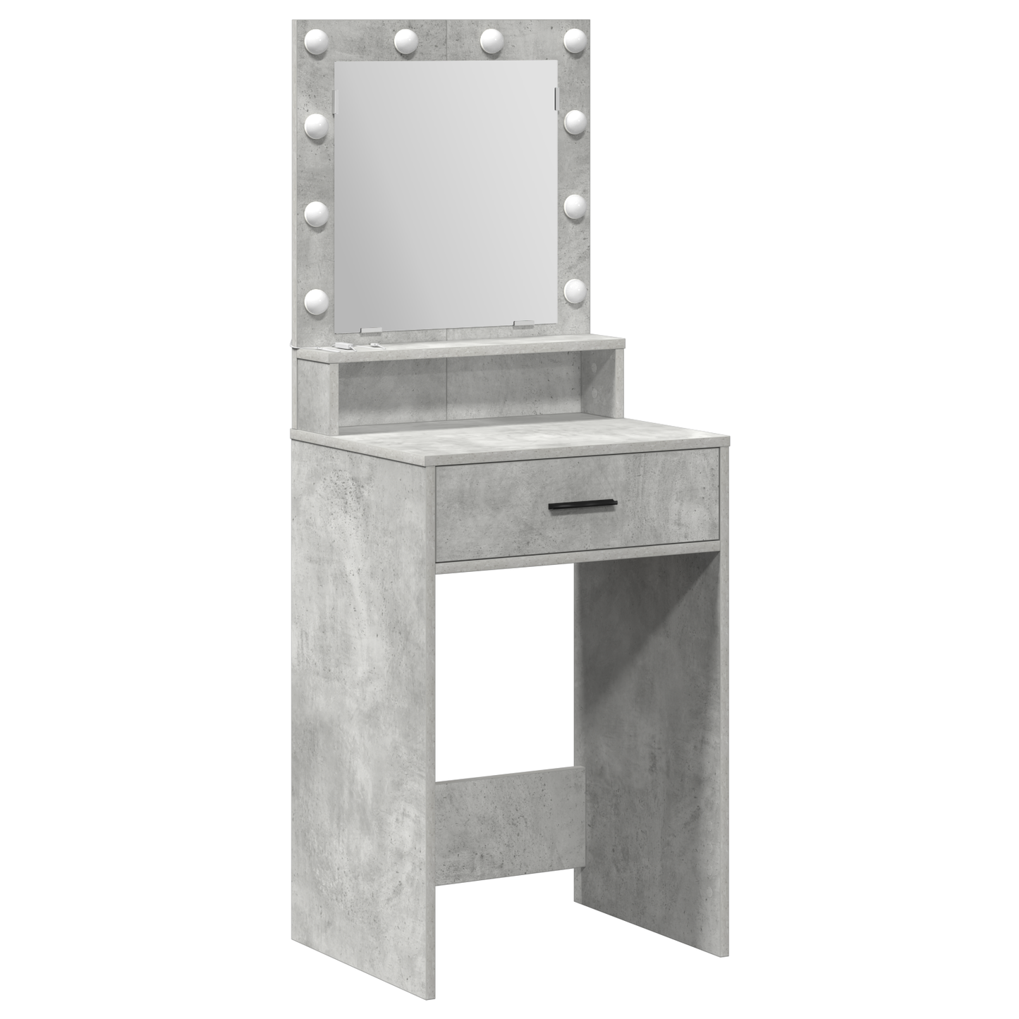 Schminktisch mit Regal Betongrau 50 x 41 x 135 cm Holzwerkstoff