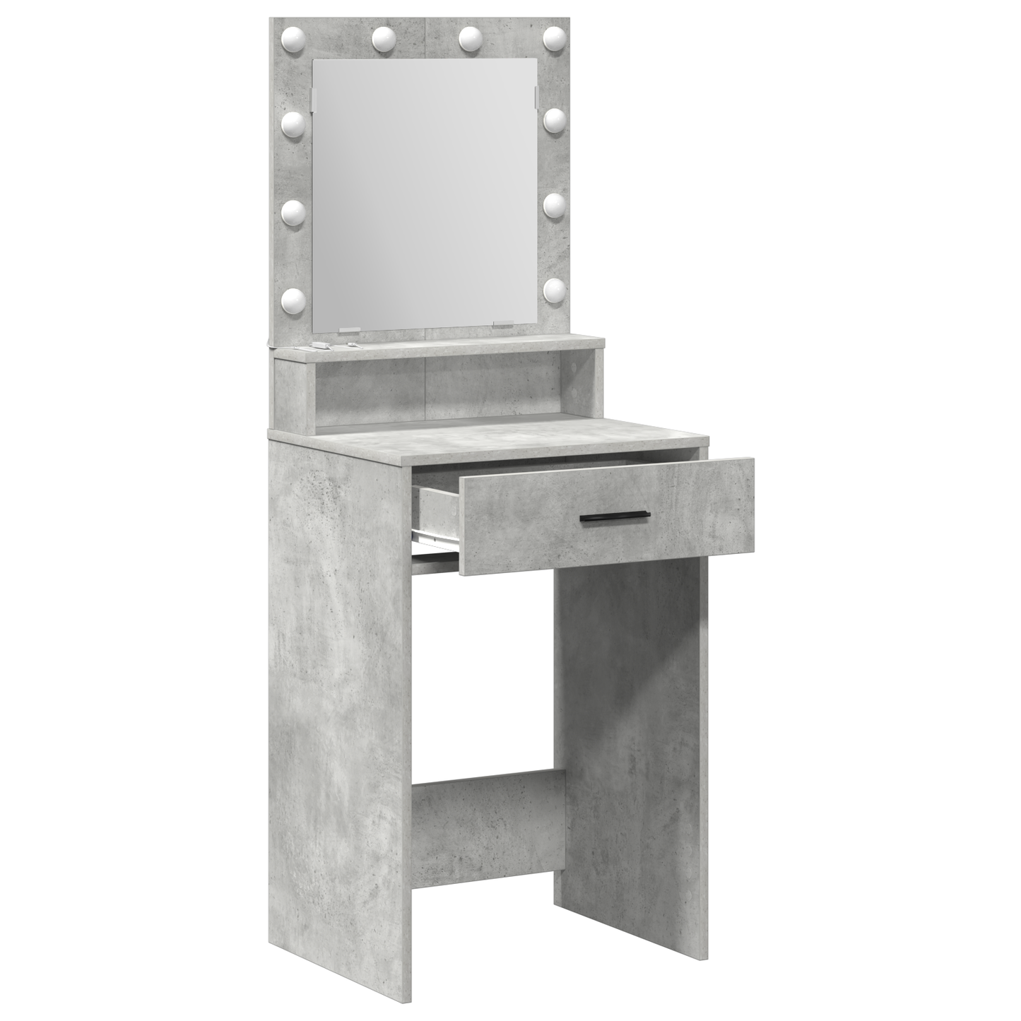 Schminktisch mit Regal Betongrau 50 x 41 x 135 cm Holzwerkstoff