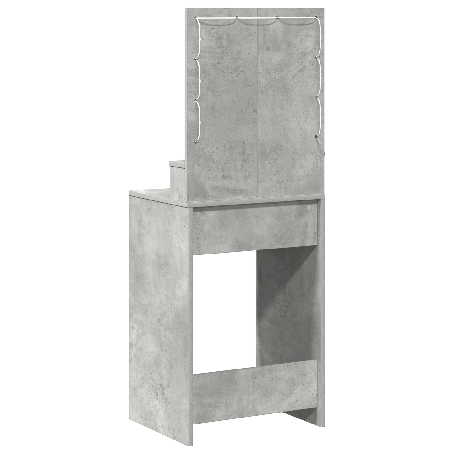 Schminktisch mit Regal Betongrau 50 x 41 x 135 cm Holzwerkstoff