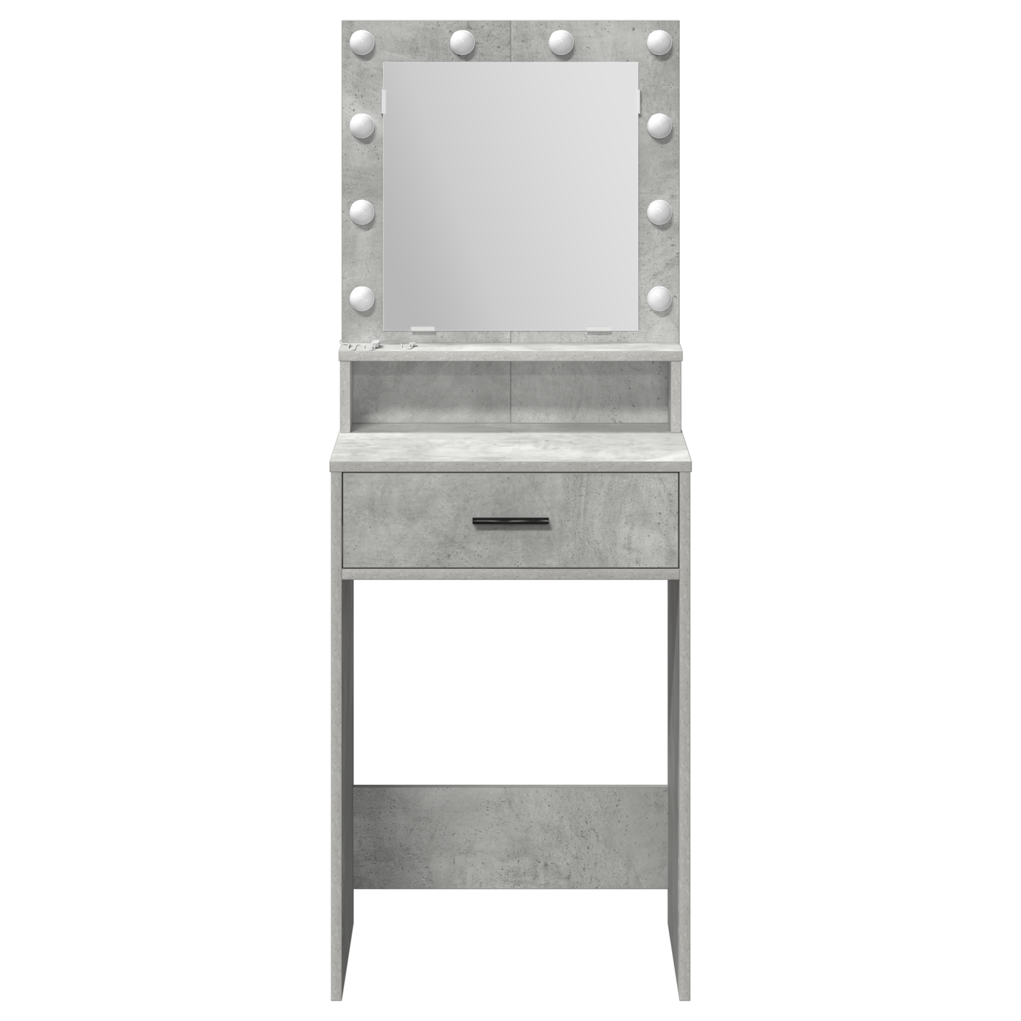 Schminktisch mit Regal Betongrau 50 x 41 x 135 cm Holzwerkstoff
