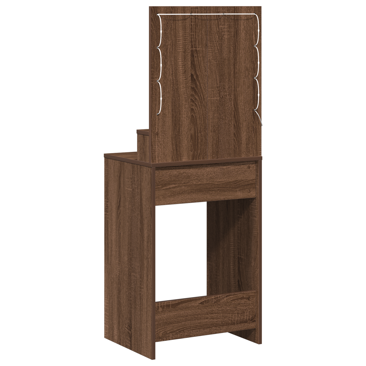 Schminktisch Braun Eichen-Optik 50 x 41 x 135 cm Holzwerkstoff