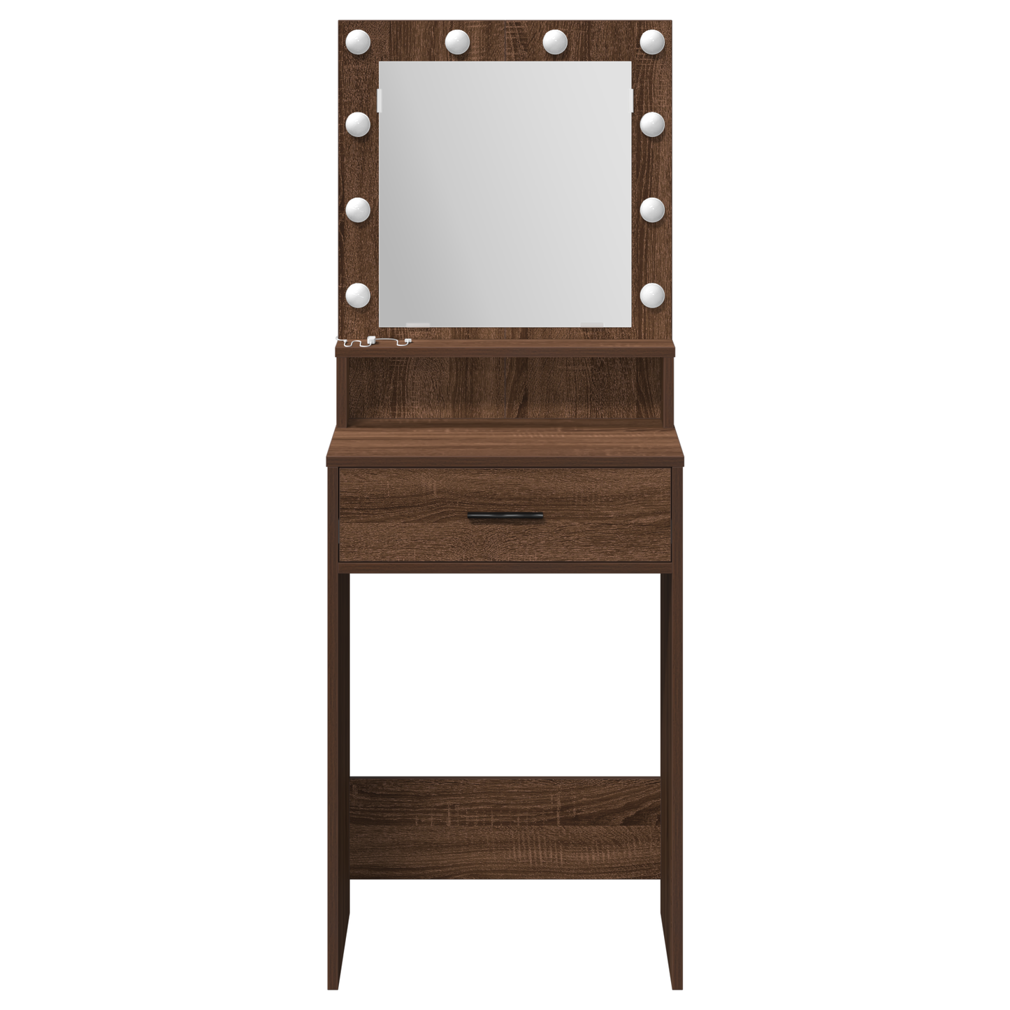 Schminktisch Braun Eichen-Optik 50 x 41 x 135 cm Holzwerkstoff