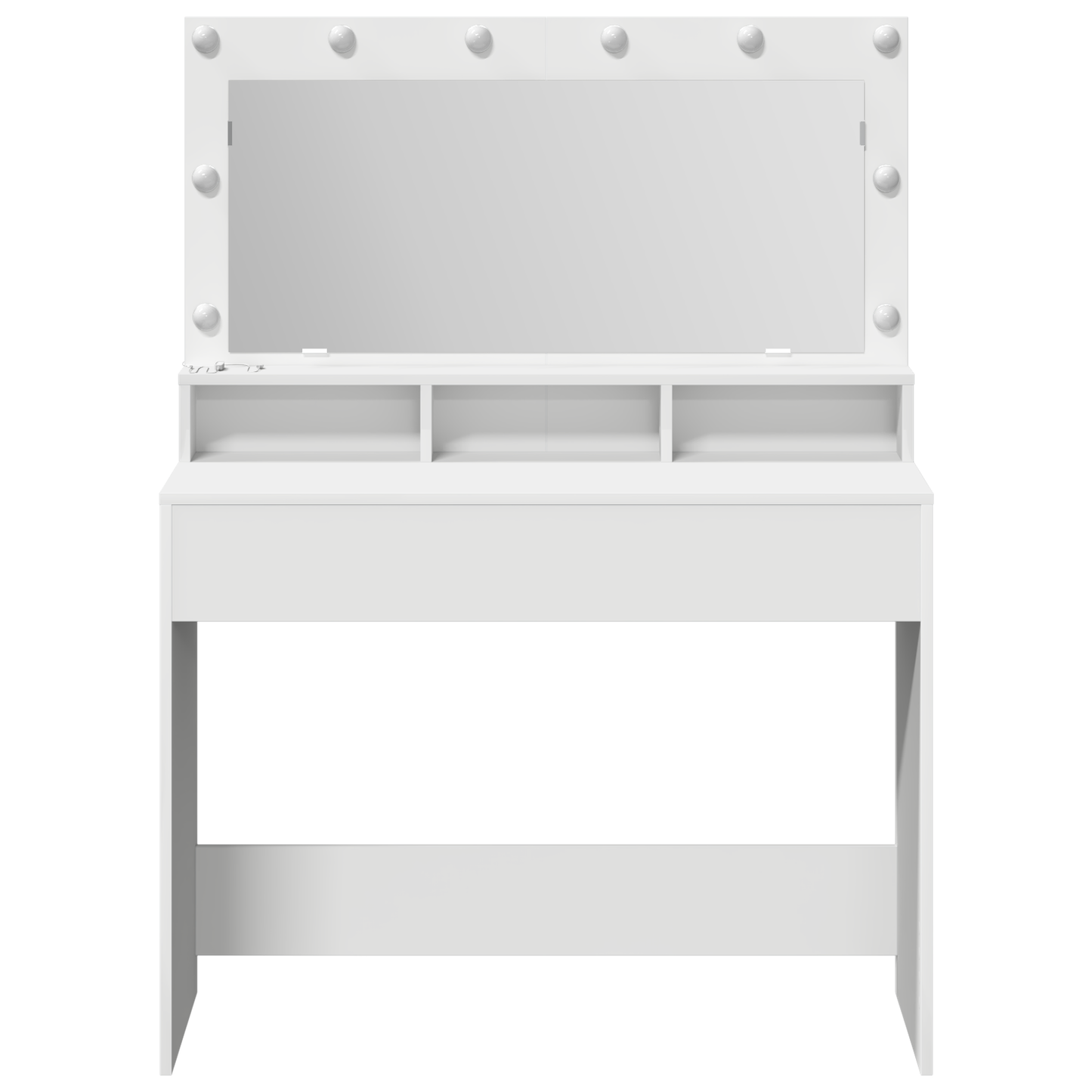 Schminktisch mit Regal Weiß 100 x 41 x 135 cm Holzwerkstoff