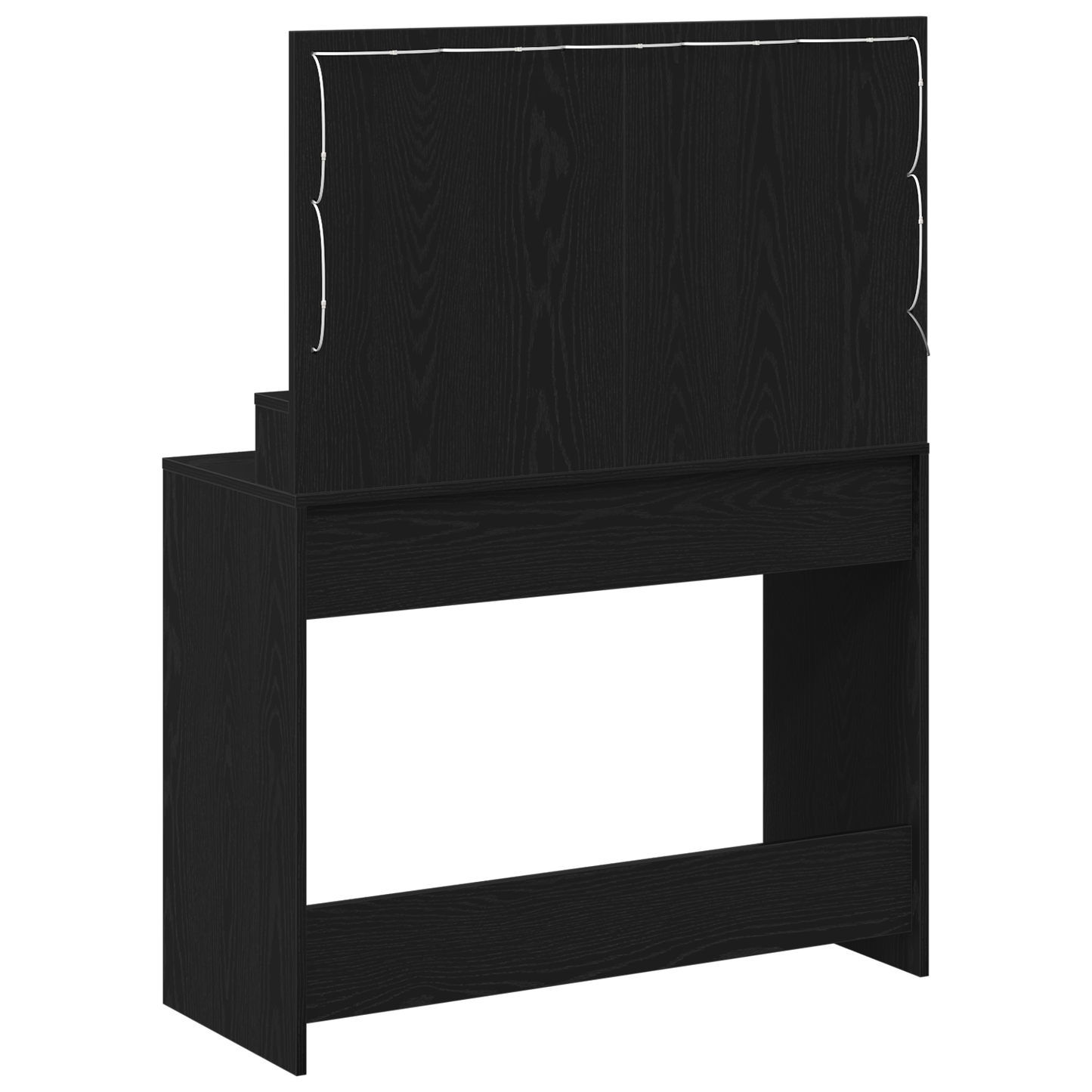 Schminktisch mit Regal Schwarz Eichen-Optik 100 x 41 x 135 cm
