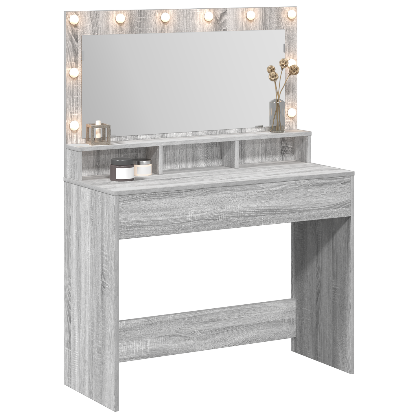 Schminktisch Grau Sonoma 100 x 41 x 135 cm Holzwerkstoff