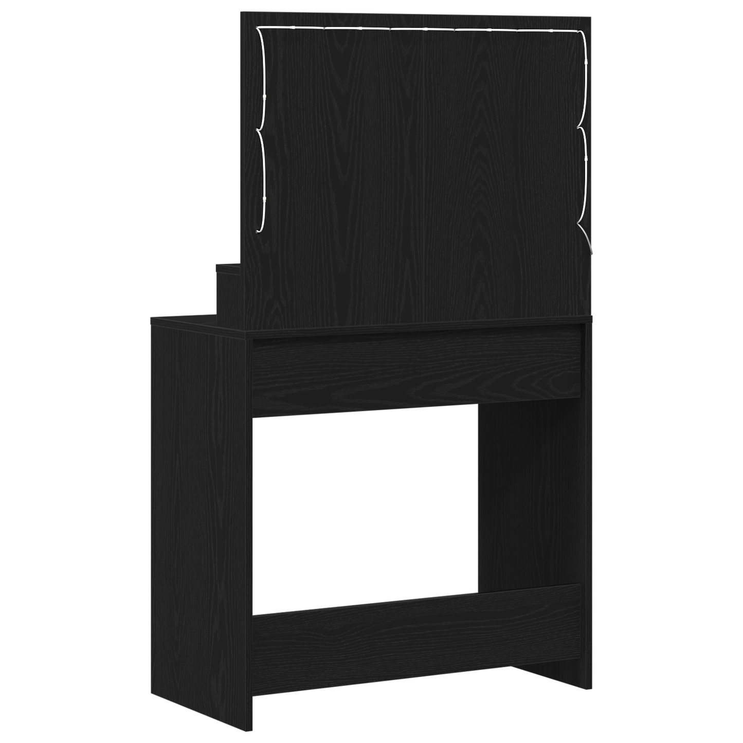 Schminktisch mit Regal Schwarz Eichen-Optik 79 x 41 x 135 cm